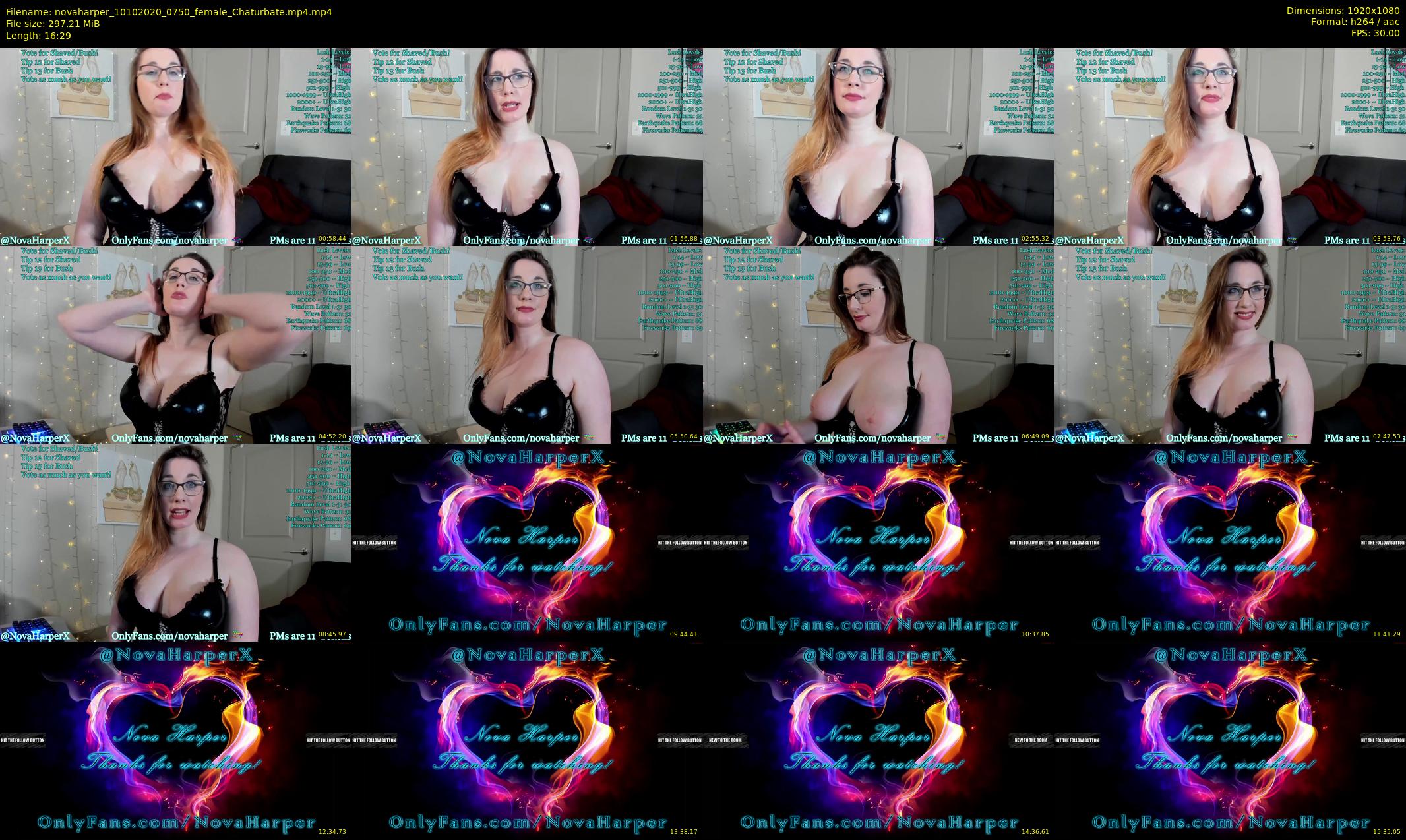 novaharper — 17 minute Chaturbate female cam show recording, 1080p, Oct 10, 2020