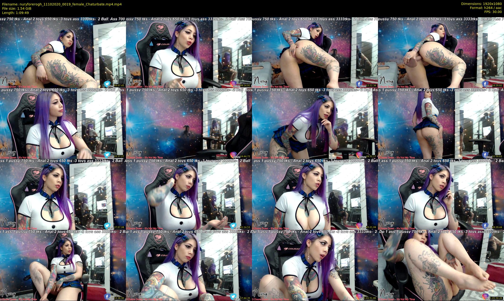 nuryforerogh — 70 minute Chaturbate female cam show recording, 1080p, Oct 11, 2020