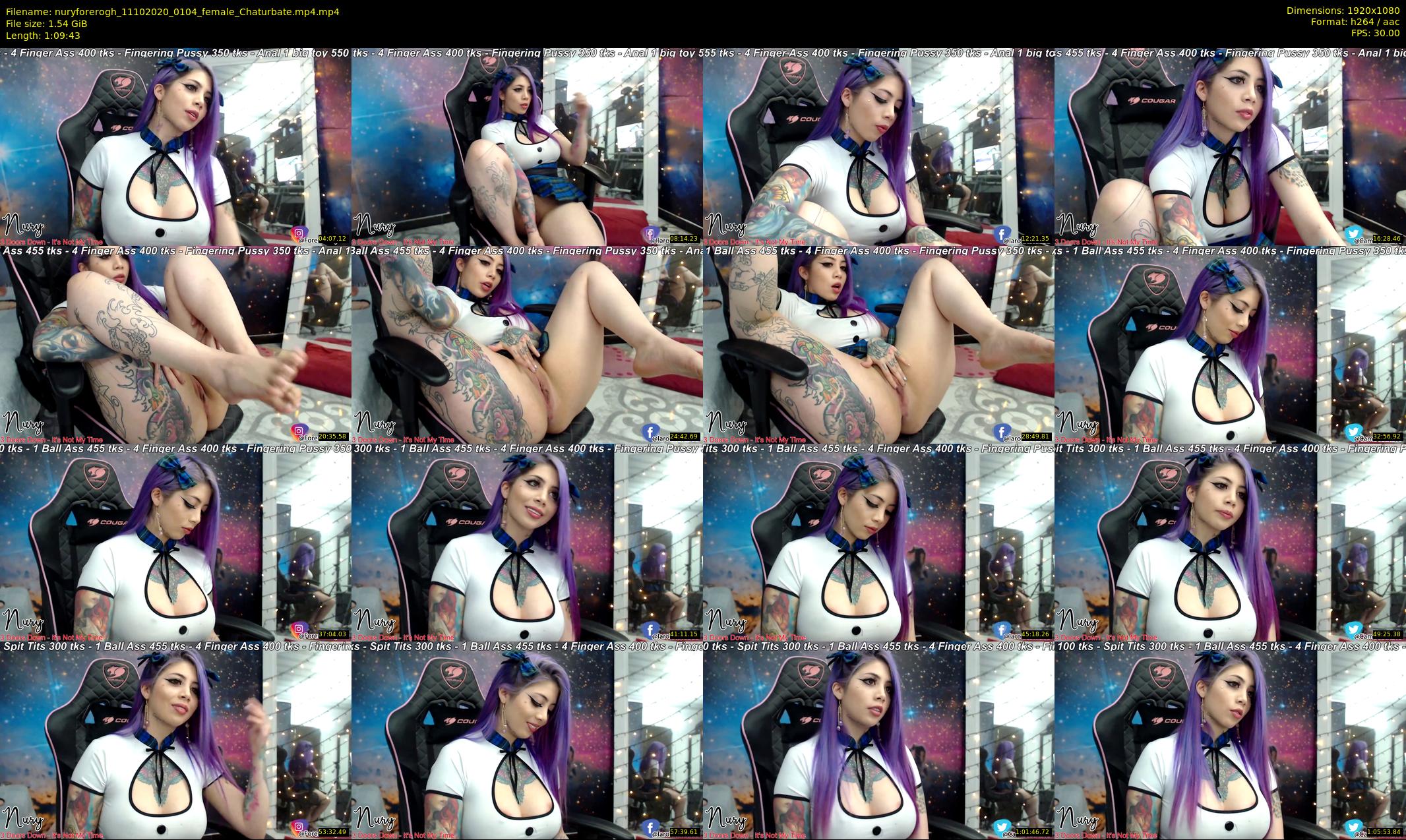 nuryforerogh — 70 minute Chaturbate female cam show recording, 1080p, Oct 11, 2020