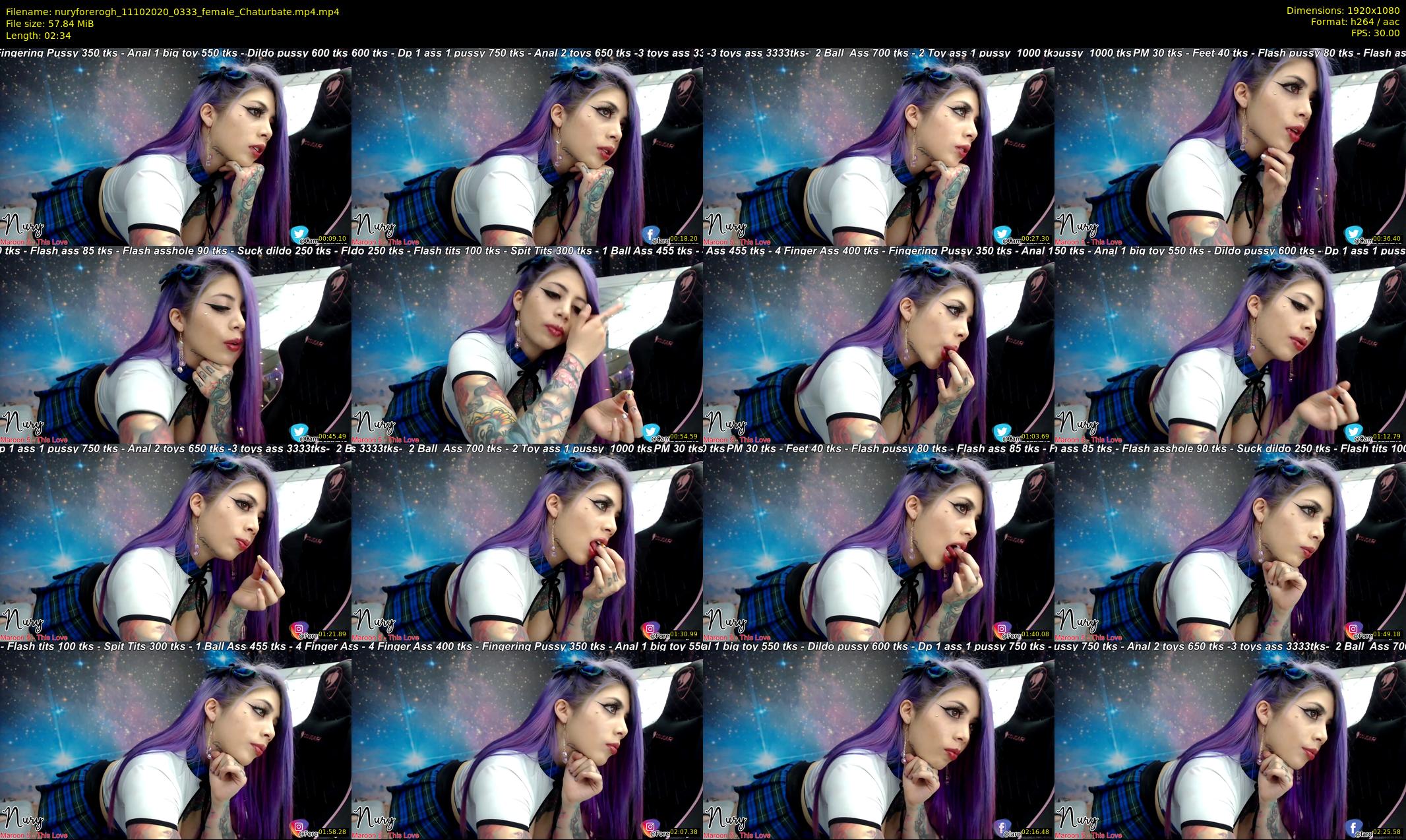 nuryforerogh — 3 minute Chaturbate female cam show recording, 1080p, Oct 11, 2020