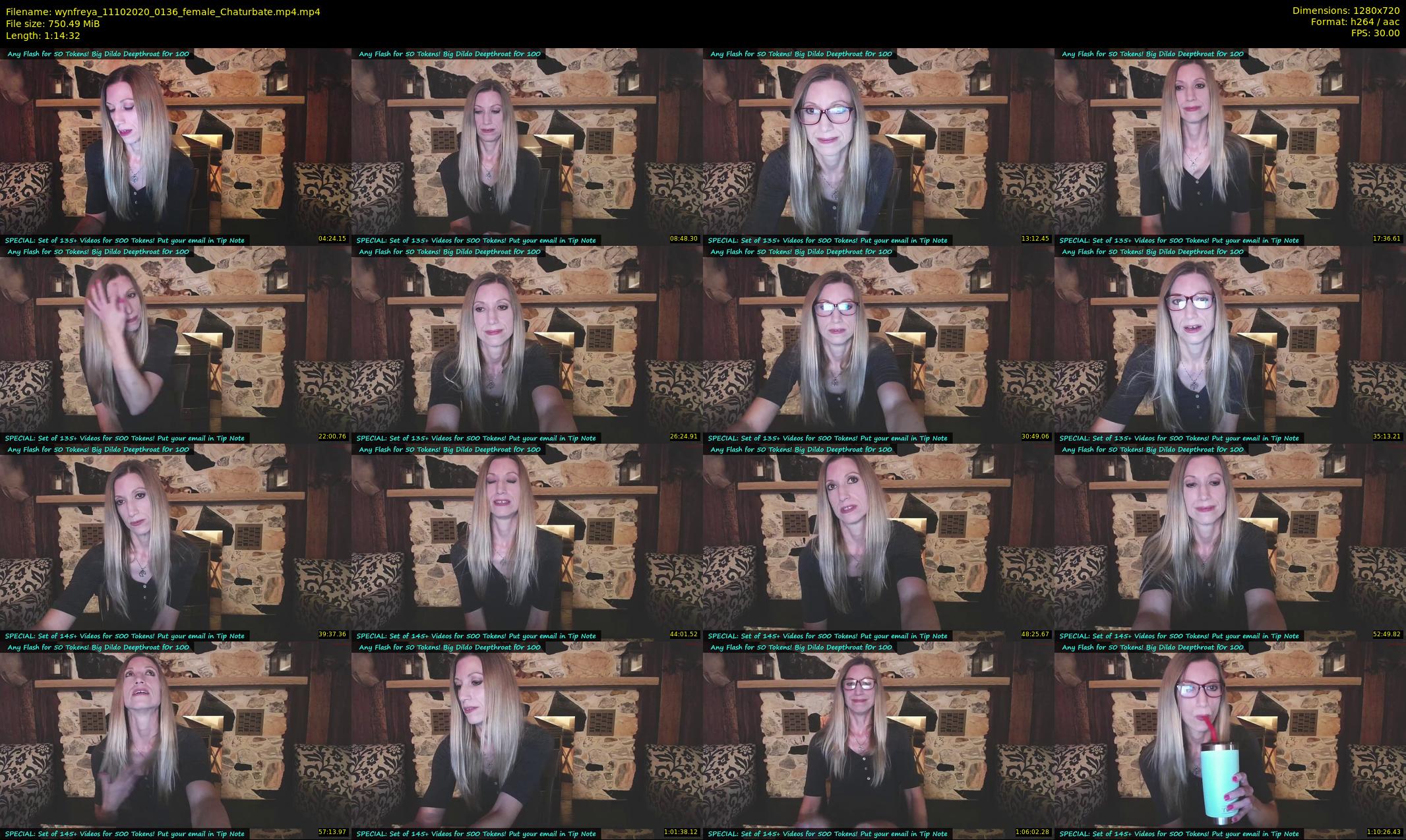 wynfreya — 75 minute Chaturbate female cam show recording, 720p, Oct 11, 2020
