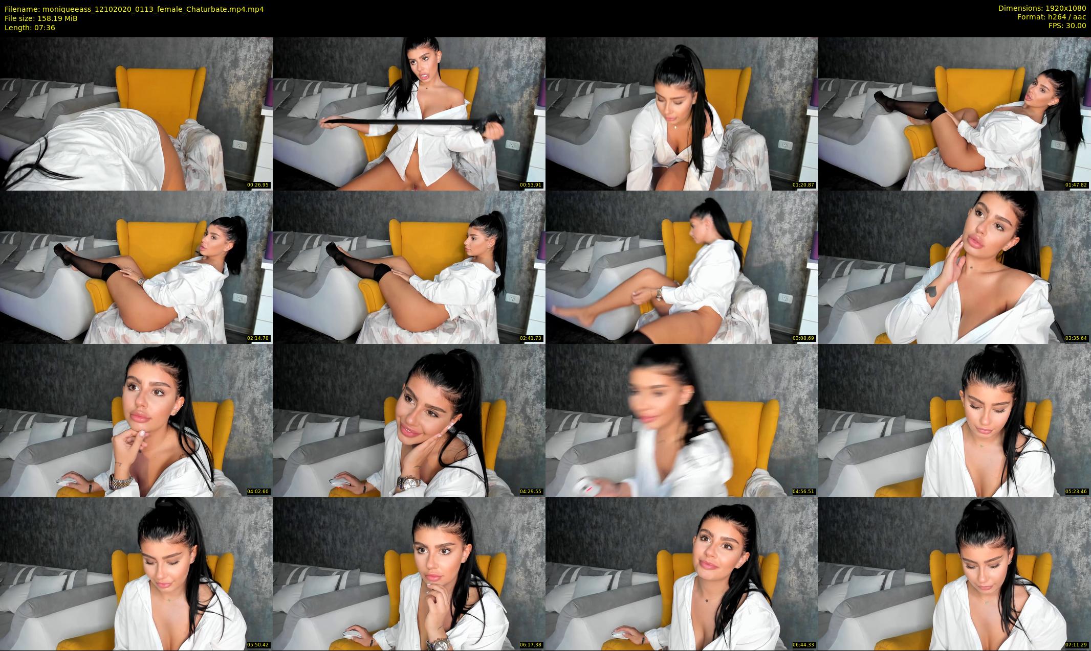 moniqueeass — 8 minute Chaturbate female cam show recording, 1080p, Oct 12, 2020