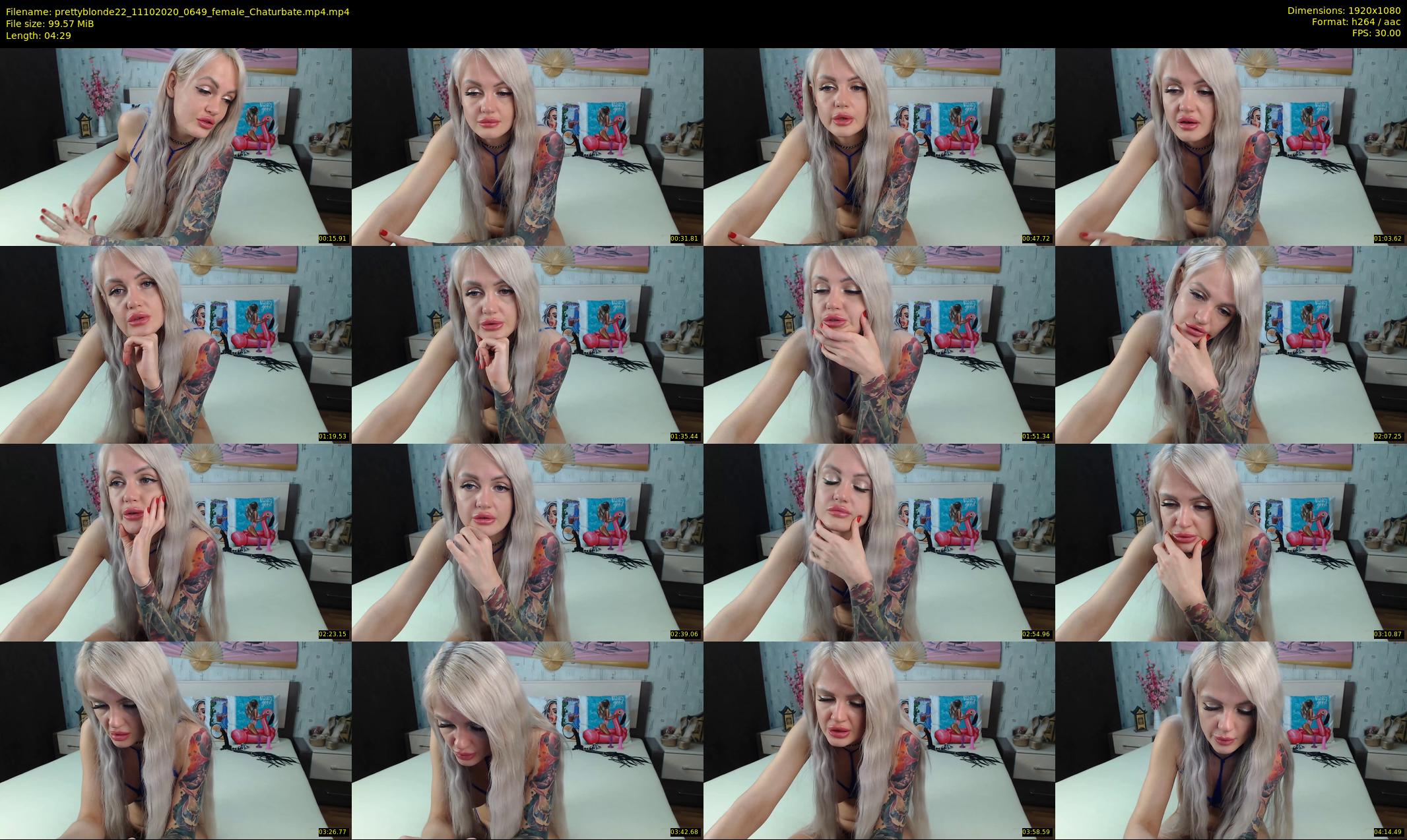 prettyblonde22 — 5 minute Chaturbate female cam show recording, 1080p, Oct 11, 2020