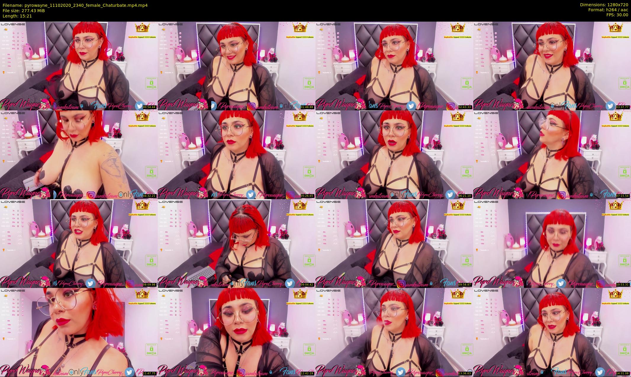 pyrowayne — 16 minute Chaturbate female cam show recording, 720p, Oct 11, 2020