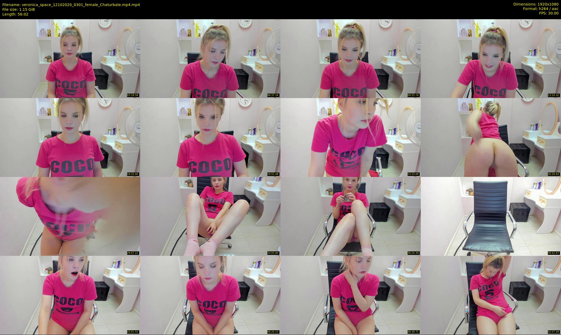 veronica_space — 57 minute Chaturbate female cam show recording, 1080p, Oct 12, 2020