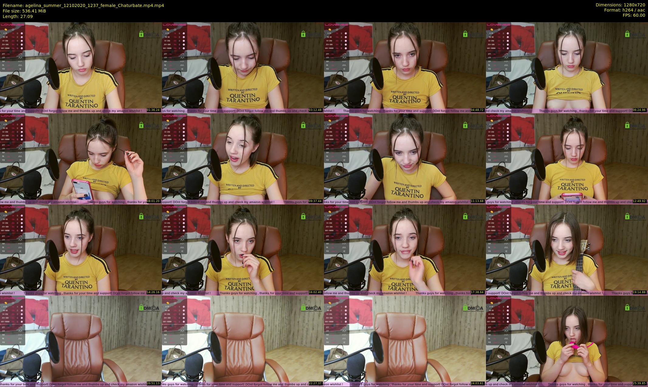 agelina_summer — 28 minute Chaturbate female cam show recording, 720p, Oct 12, 2020