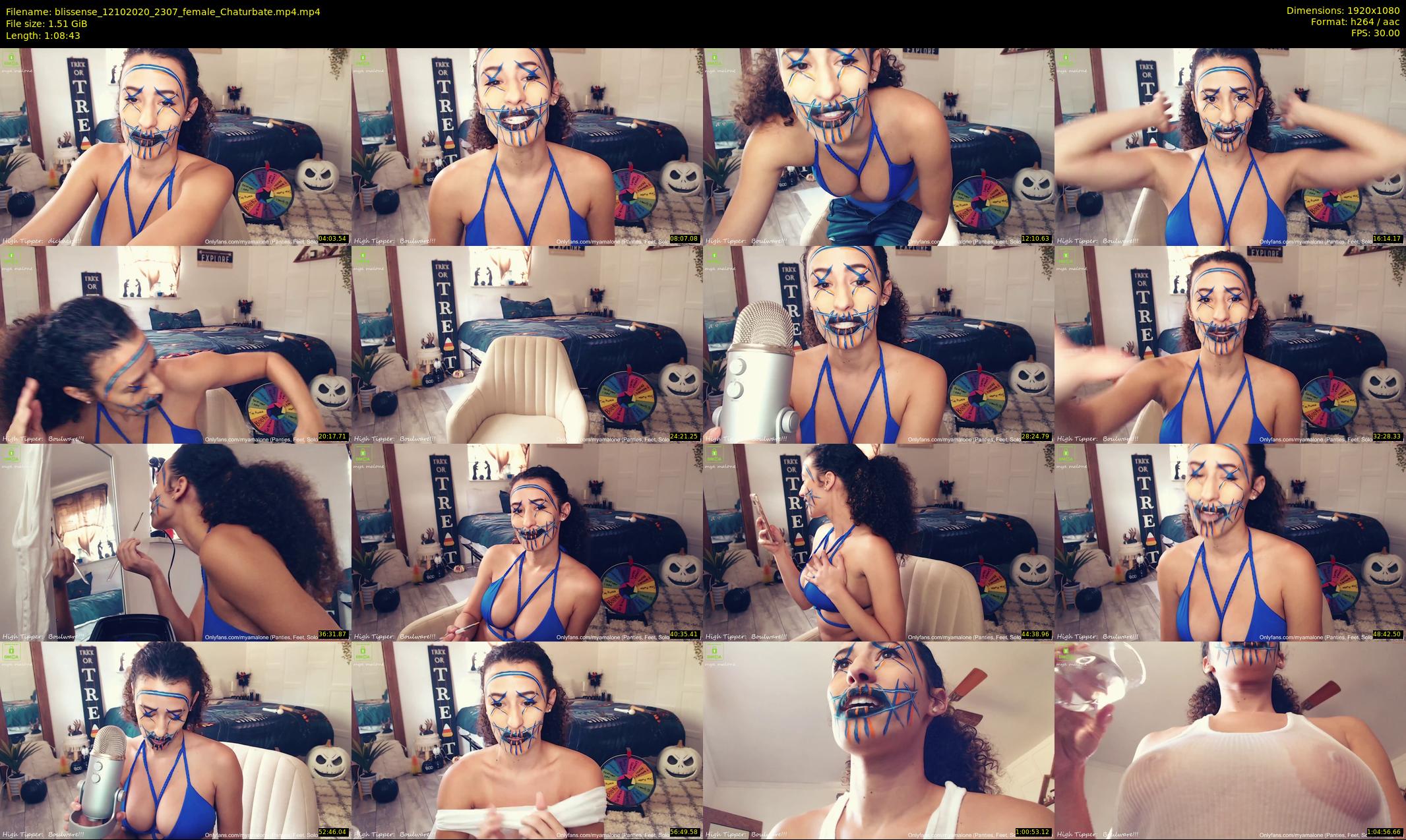 blissense — 69 minute Chaturbate female cam show recording, 1080p, Oct 12, 2020