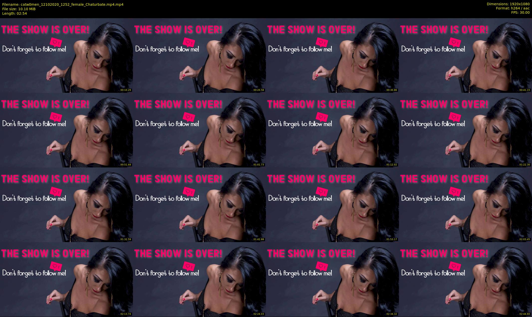 catw0men — 3 minute Chaturbate female cam show recording, 1080p, Oct 12, 2020
