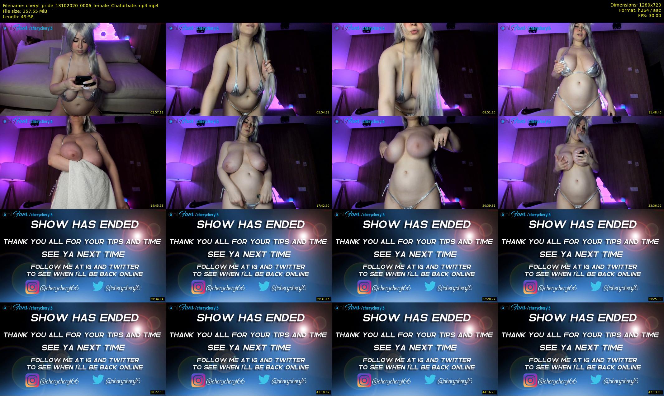 cheryl_pride — 50 minute Chaturbate female cam show recording, 720p, Oct 13, 2020