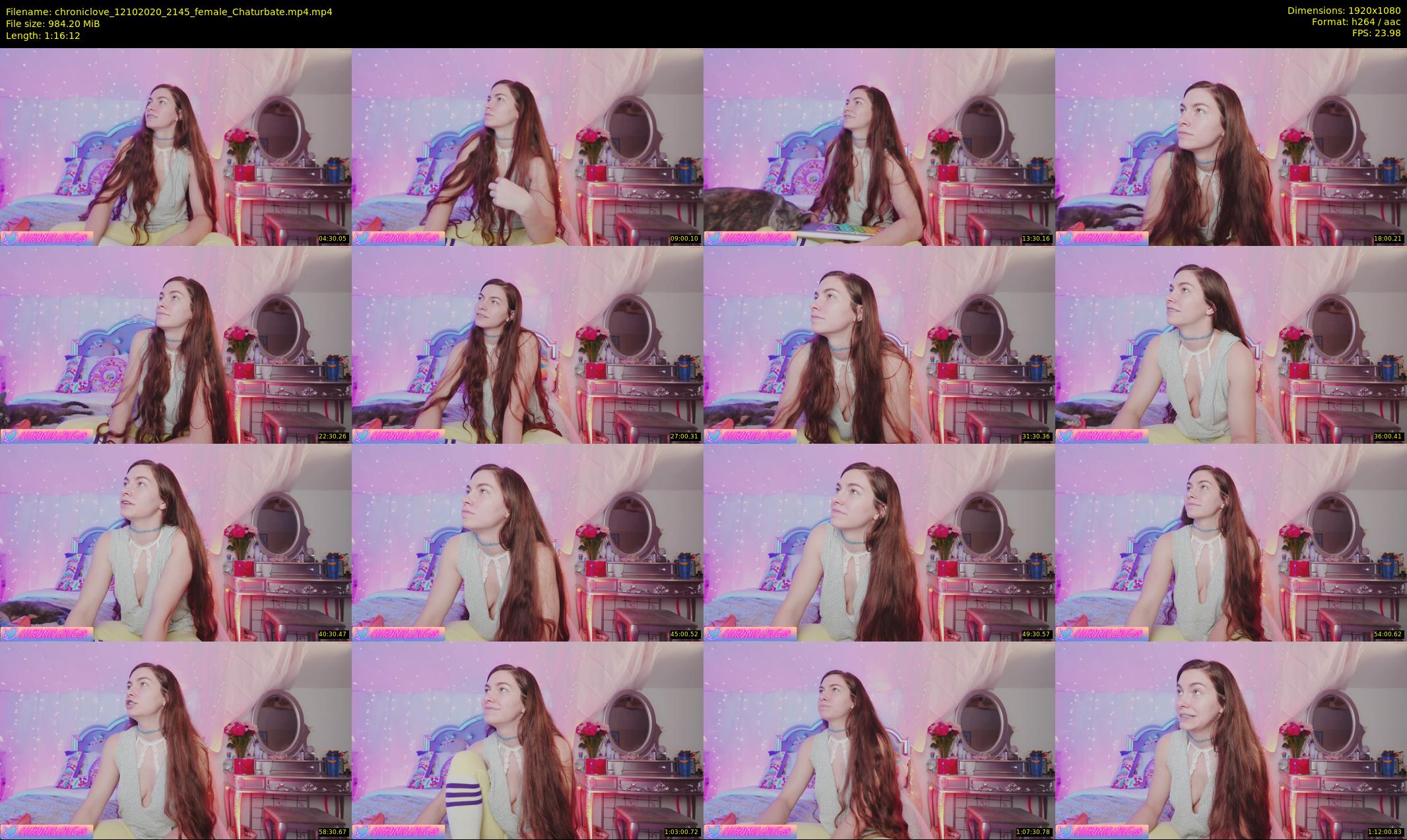chroniclove — 77 minute Chaturbate female cam show recording, 1080p, Oct 12, 2020