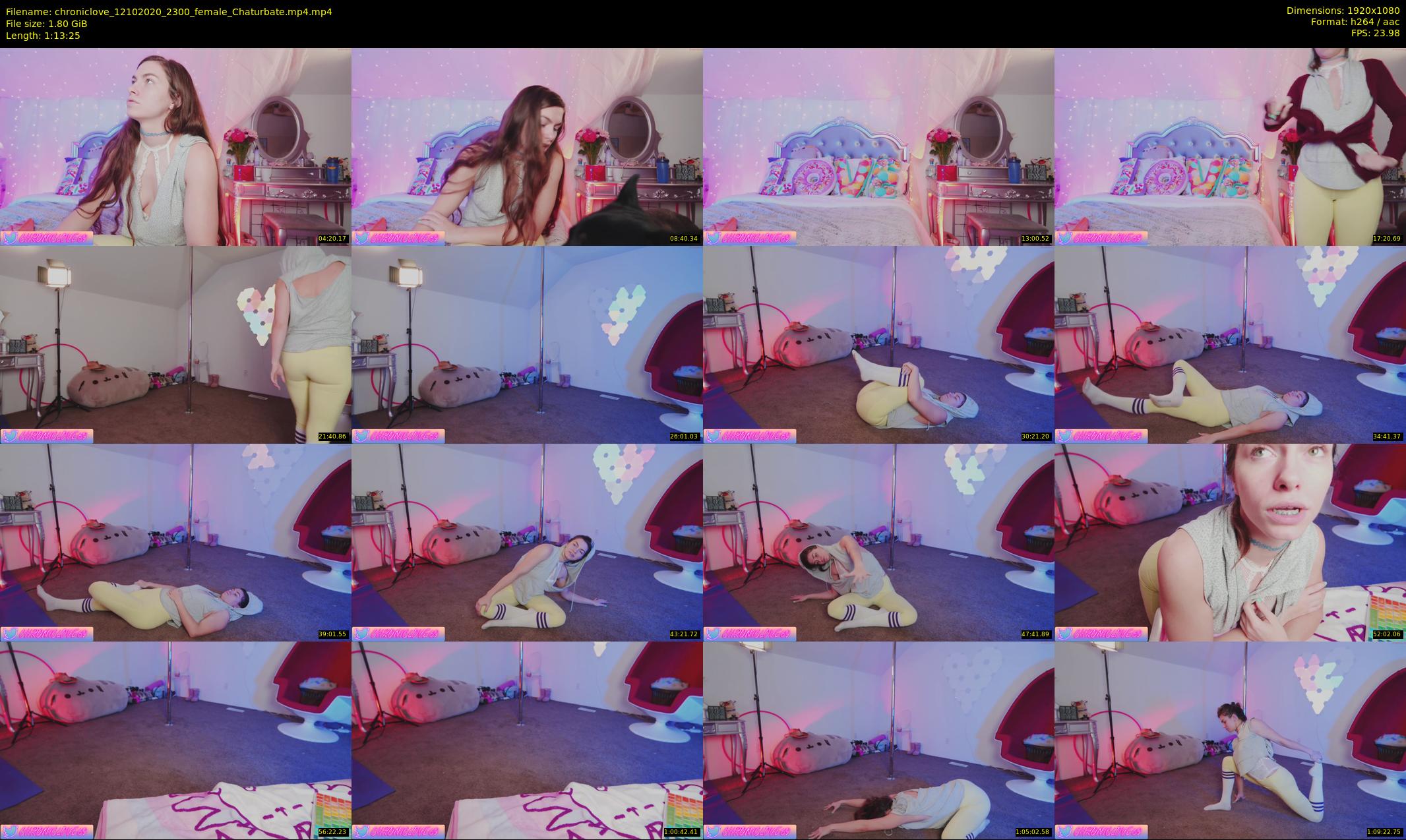 chroniclove — 74 minute Chaturbate female cam show recording, 1080p, Oct 12, 2020