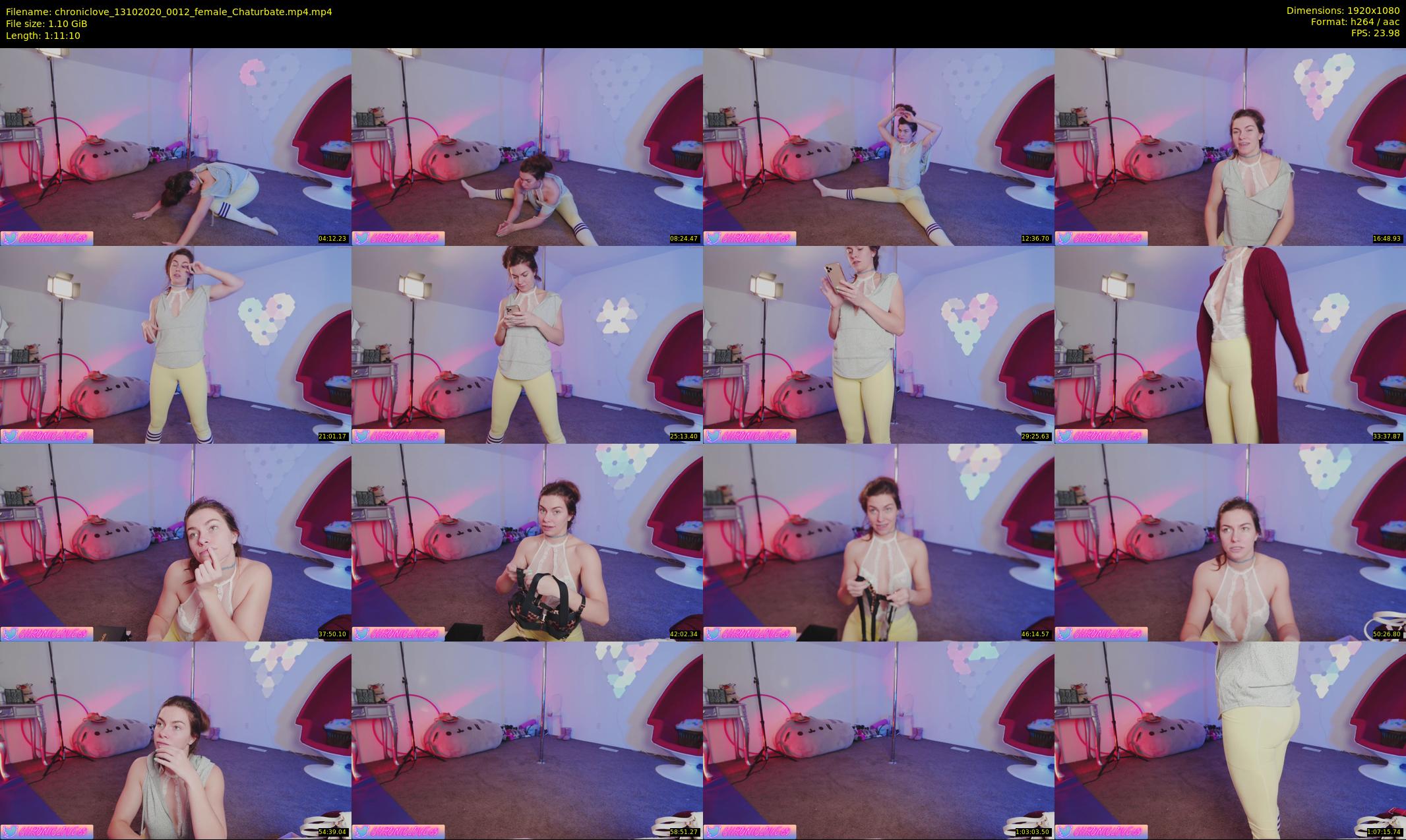 chroniclove — 72 minute Chaturbate female cam show recording, 1080p, Oct 13, 2020