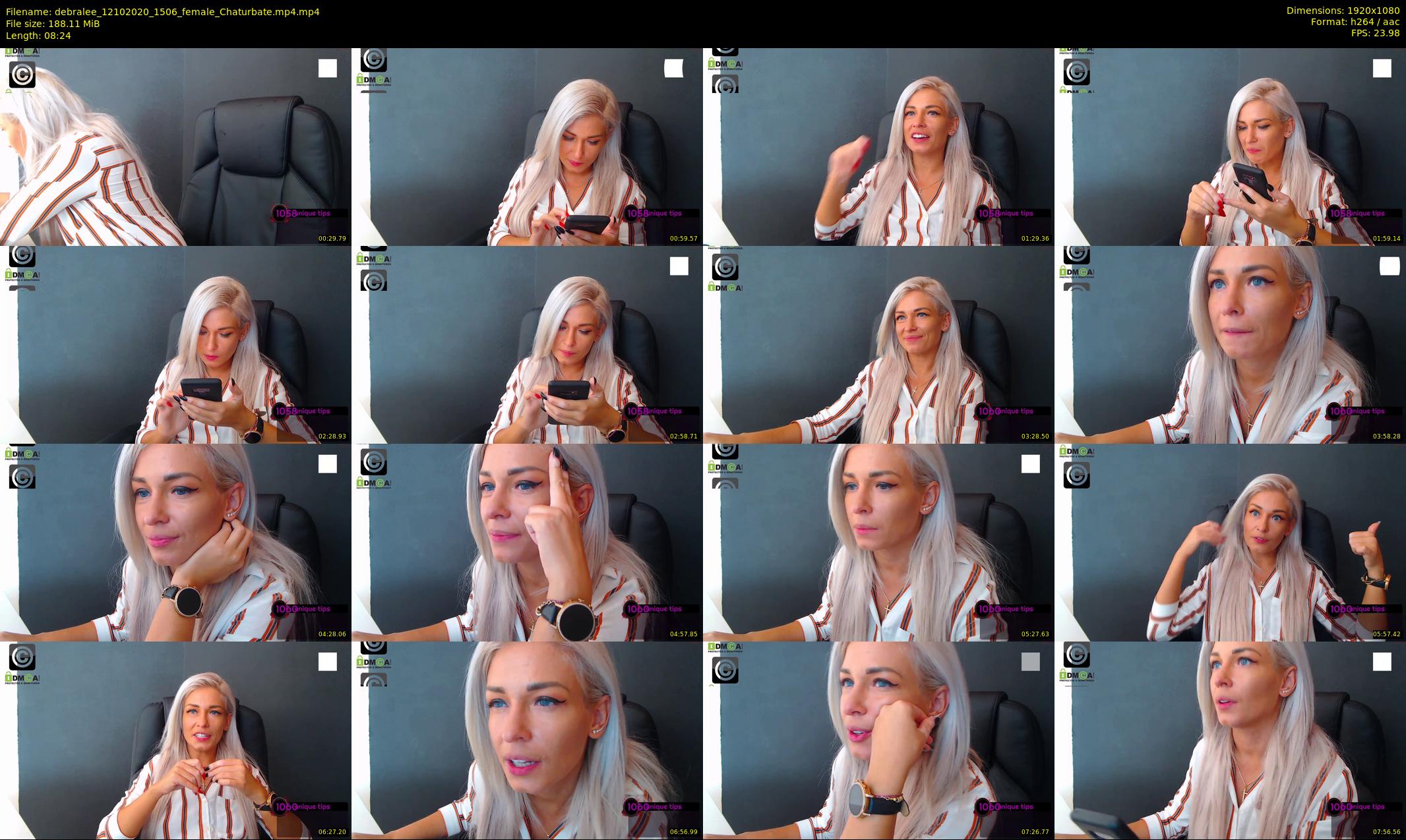 debralee — 9 minute Chaturbate female cam show recording, 1080p, Oct 12, 2020