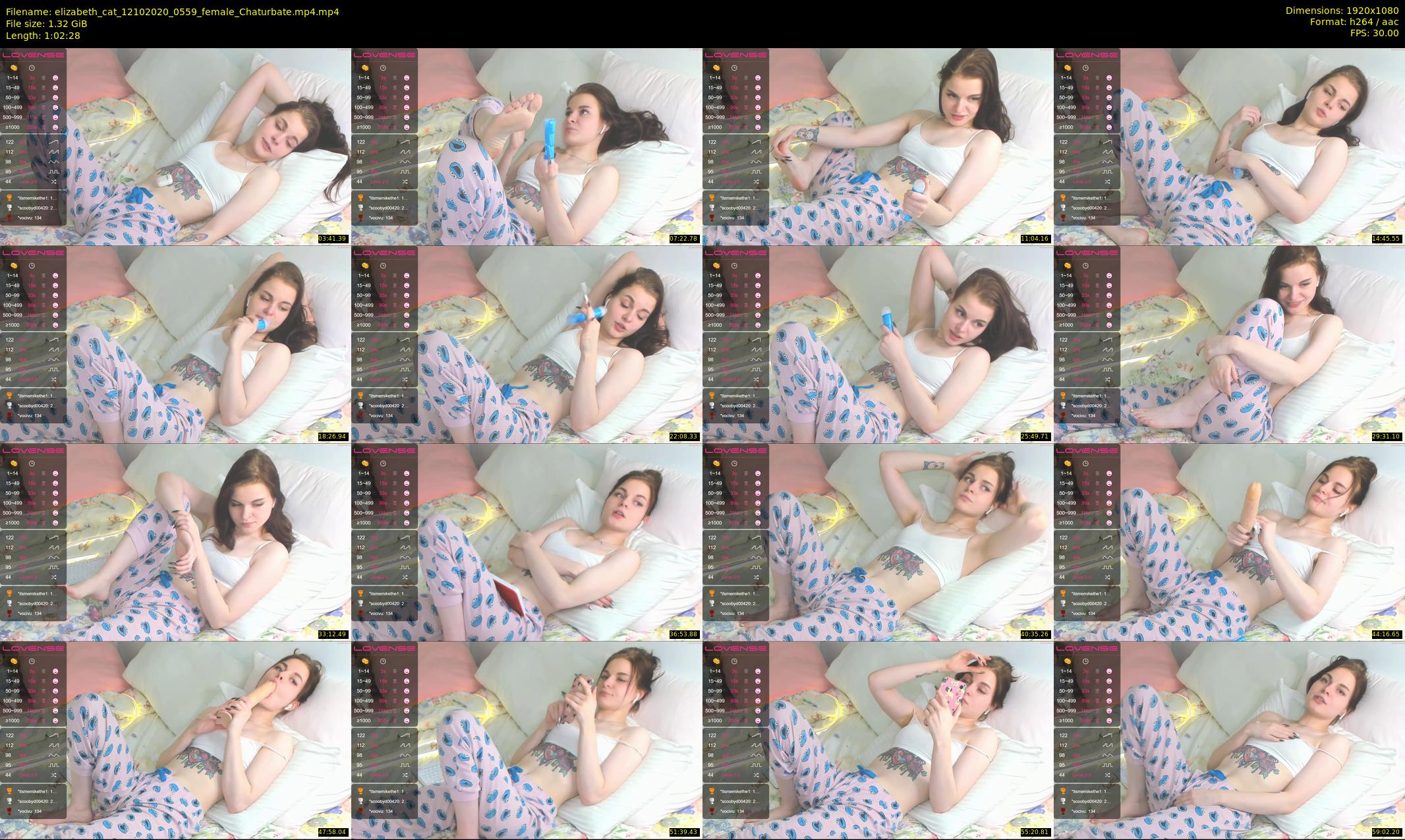 elizabeth_cat — 63 minute Chaturbate female cam show recording, 1080p, Oct 12, 2020