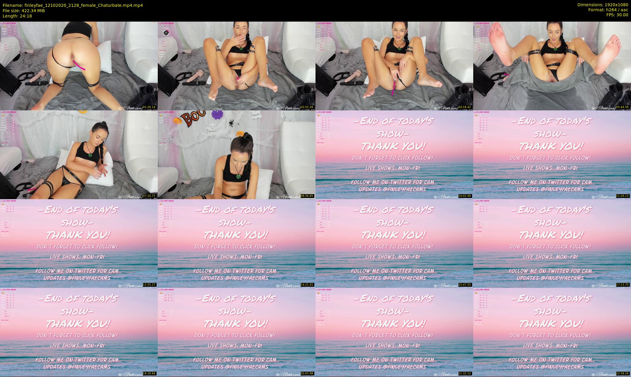 finleyfae — 25 minute Chaturbate female cam show recording, 1080p, Oct 12, 2020