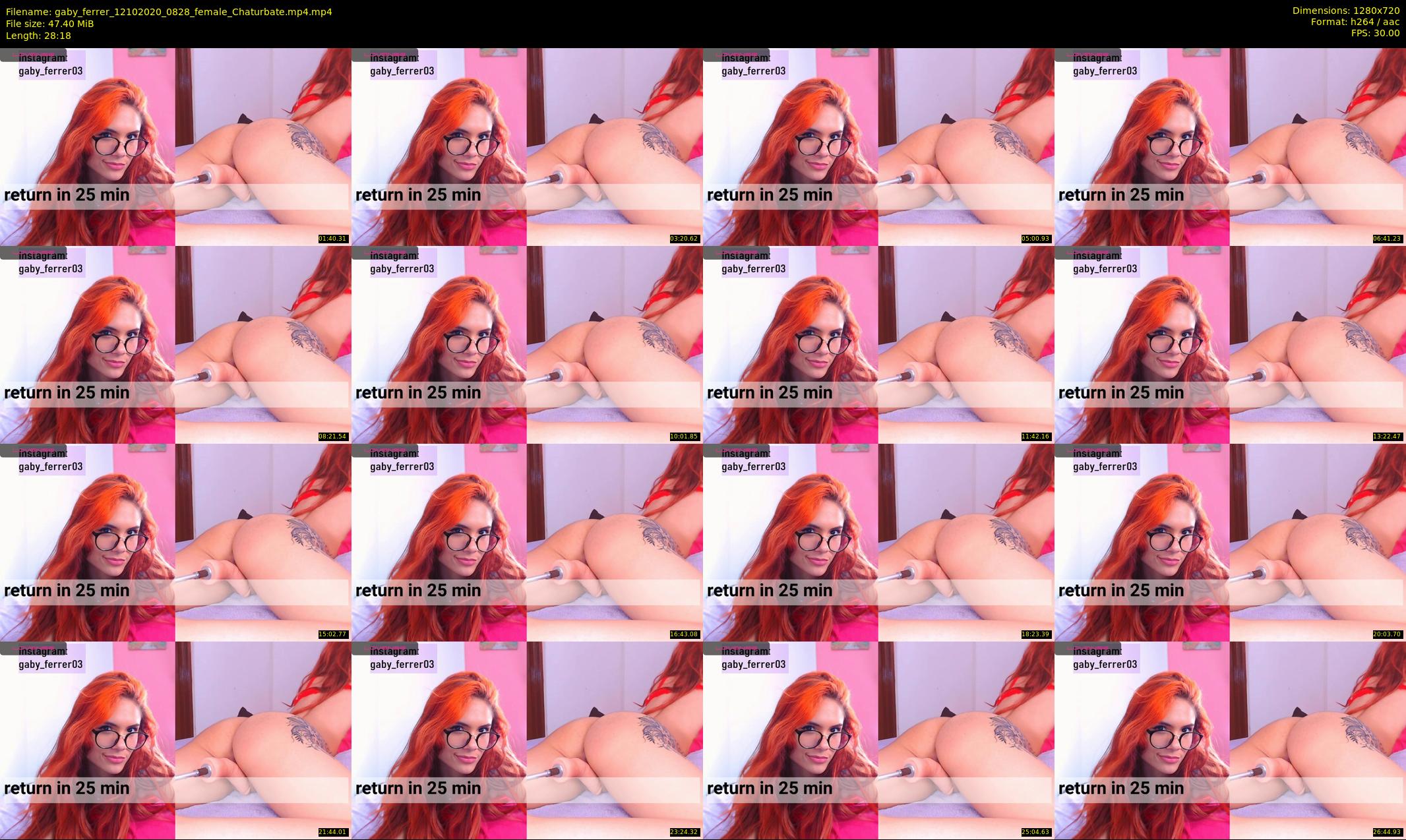 gaby_ferrer — 29 minute Chaturbate female cam show recording, 720p, Oct 12, 2020