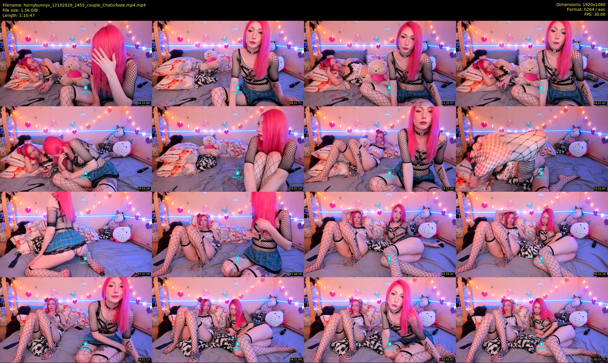 hornybunnys — 71 minute Chaturbate couple cam show recording, 1080p, Oct 12, 2020