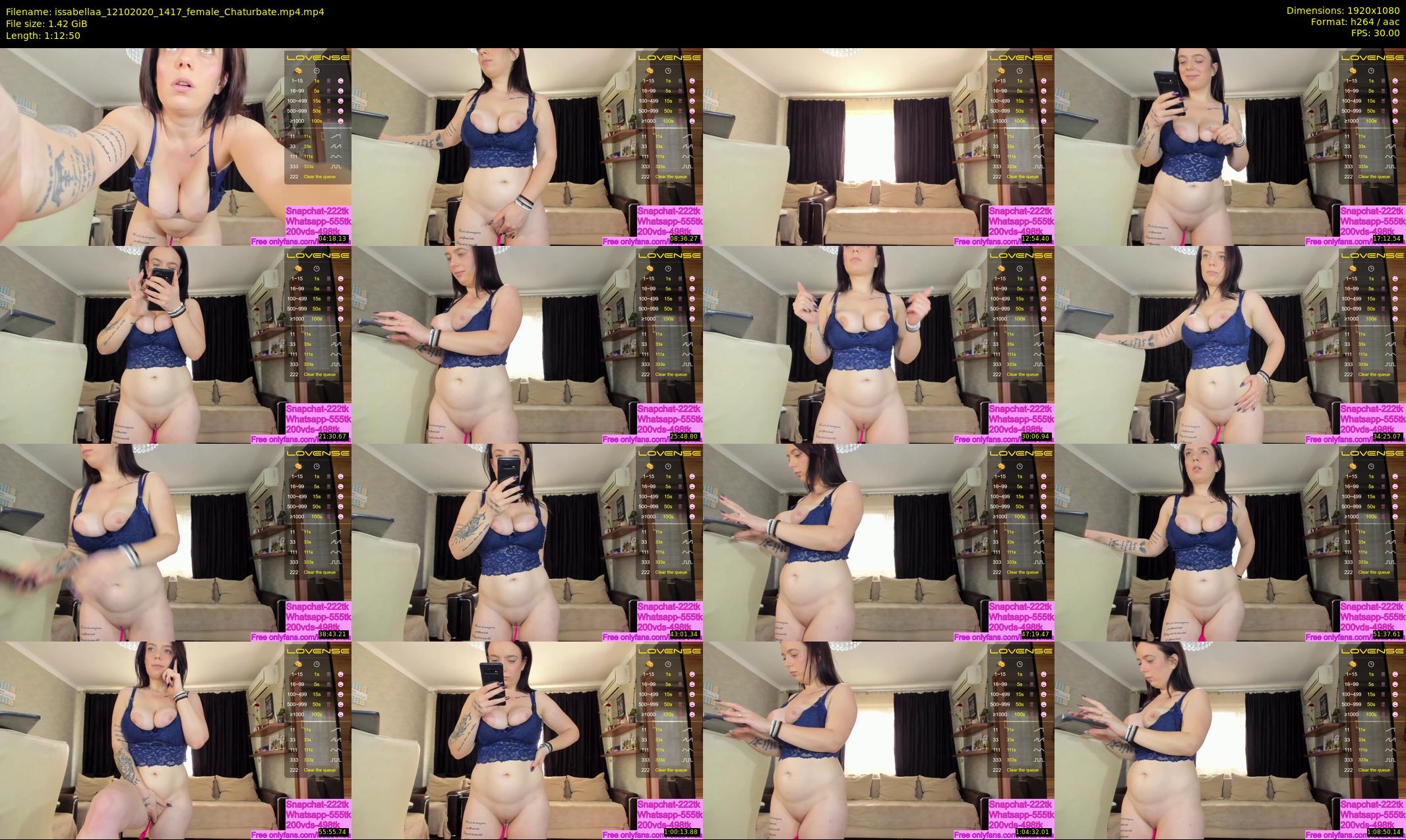 issabellaa — 73 minute Chaturbate female cam show recording, 1080p, Oct 12, 2020