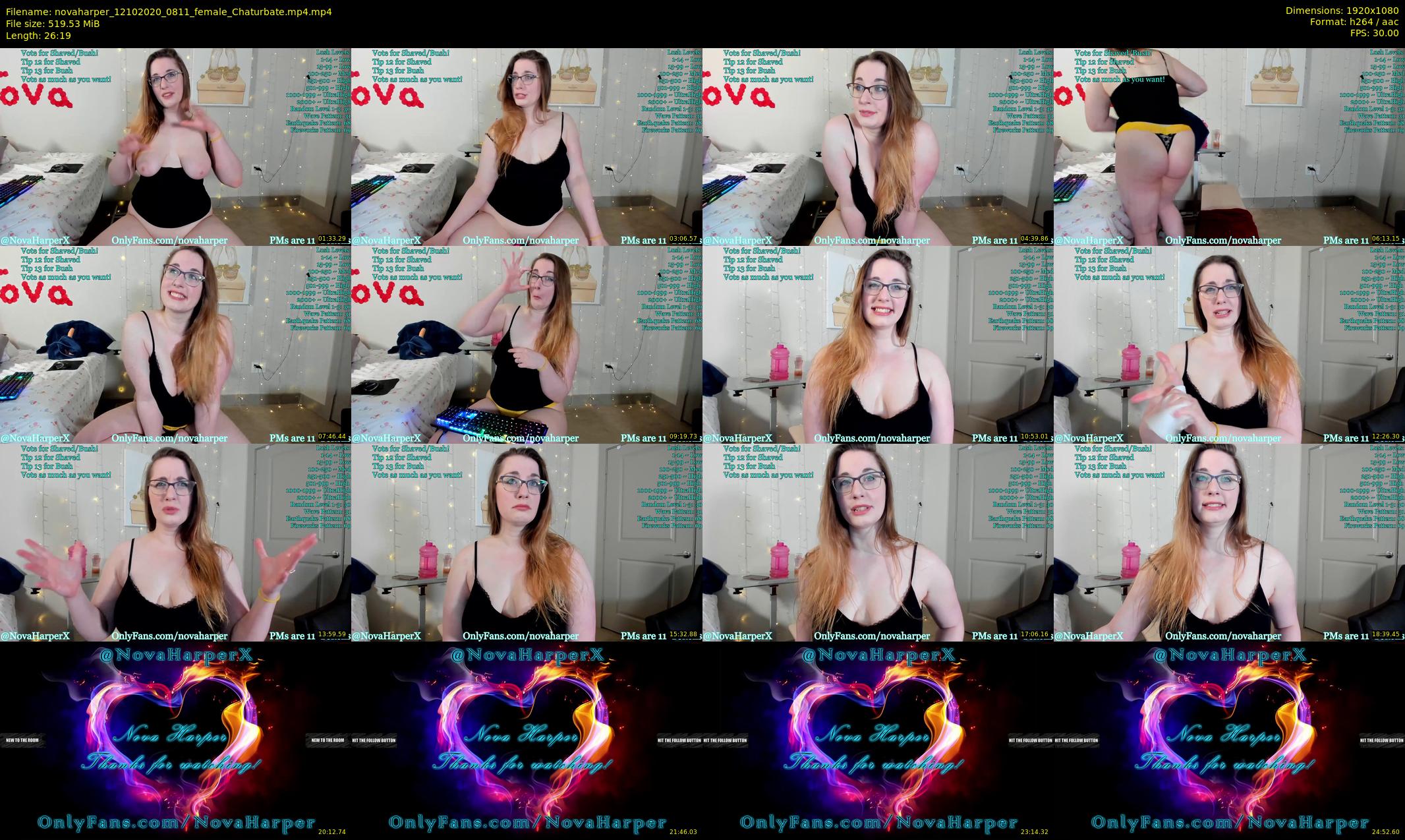 novaharper — 27 minute Chaturbate female cam show recording, 1080p, Oct 12, 2020