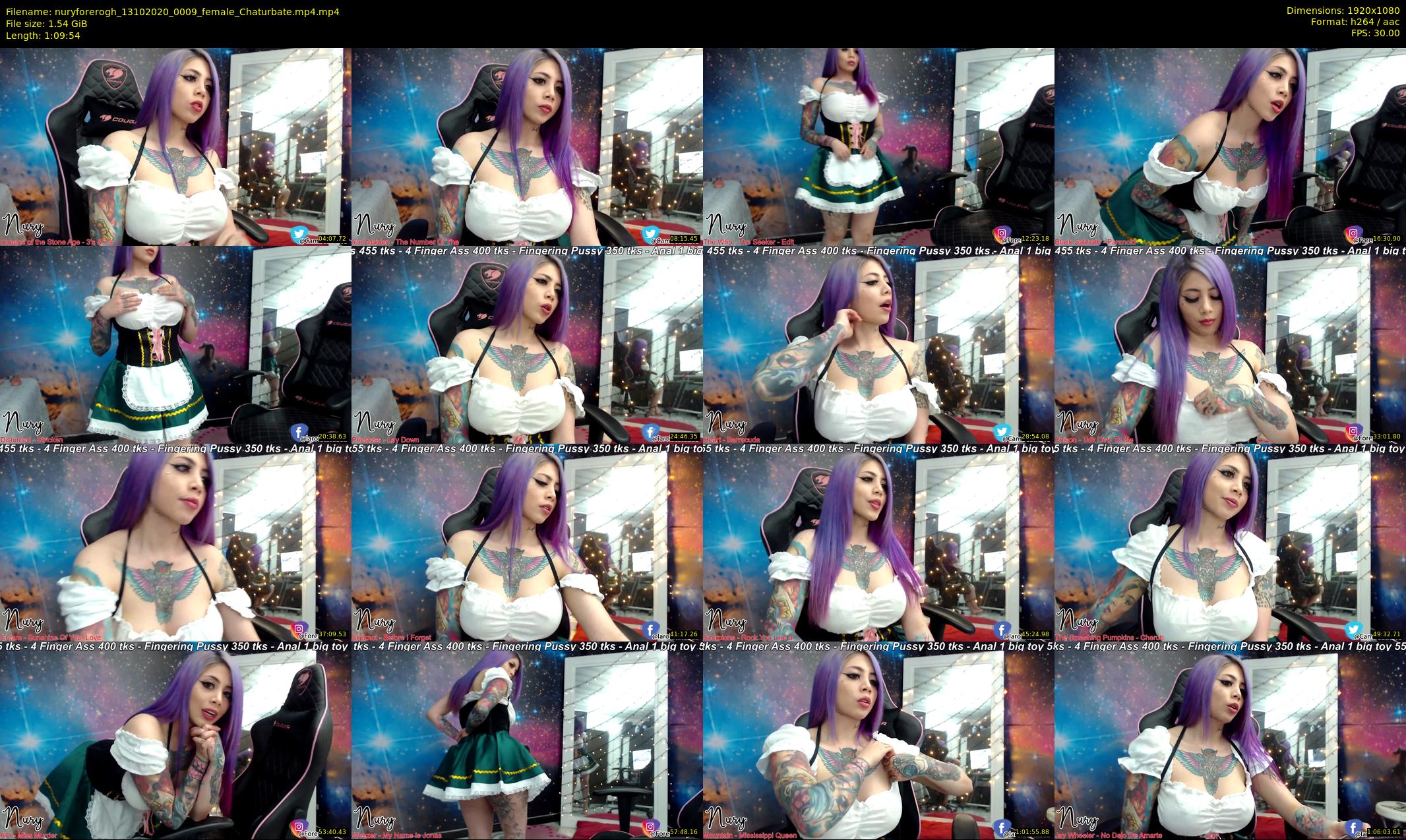 nuryforerogh — 70 minute Chaturbate female cam show recording, 1080p, Oct 13, 2020