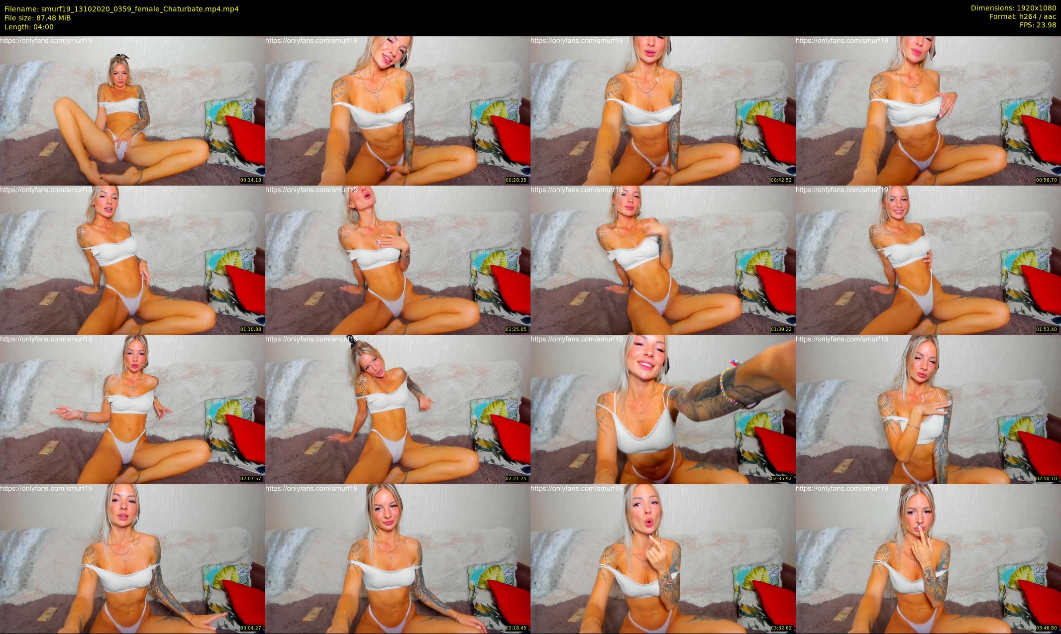 smurf19 — 4 minute Chaturbate female cam show recording, 1080p, Oct 13, 2020
