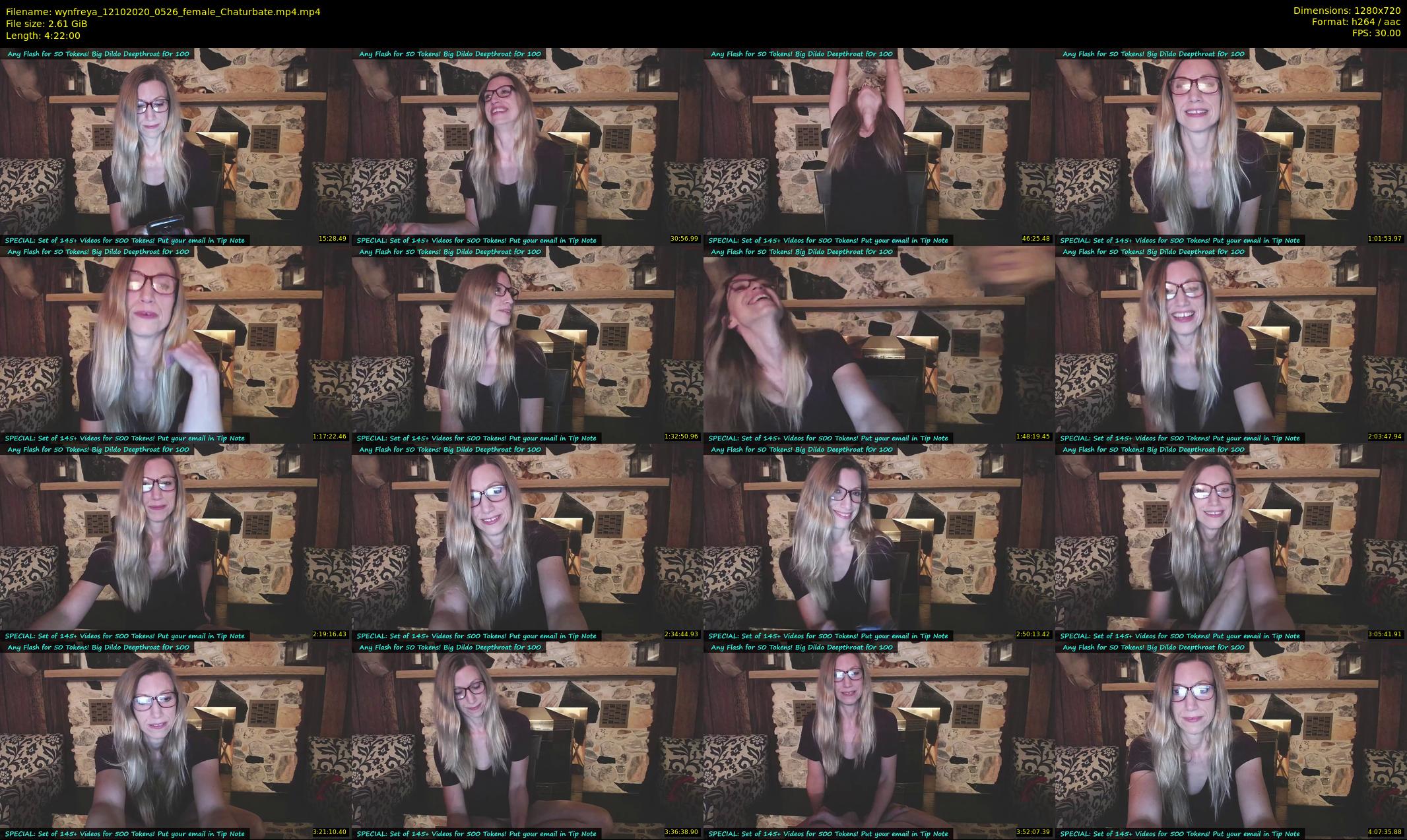 wynfreya — 262 minute Chaturbate female cam show recording, 720p, Oct 12, 2020