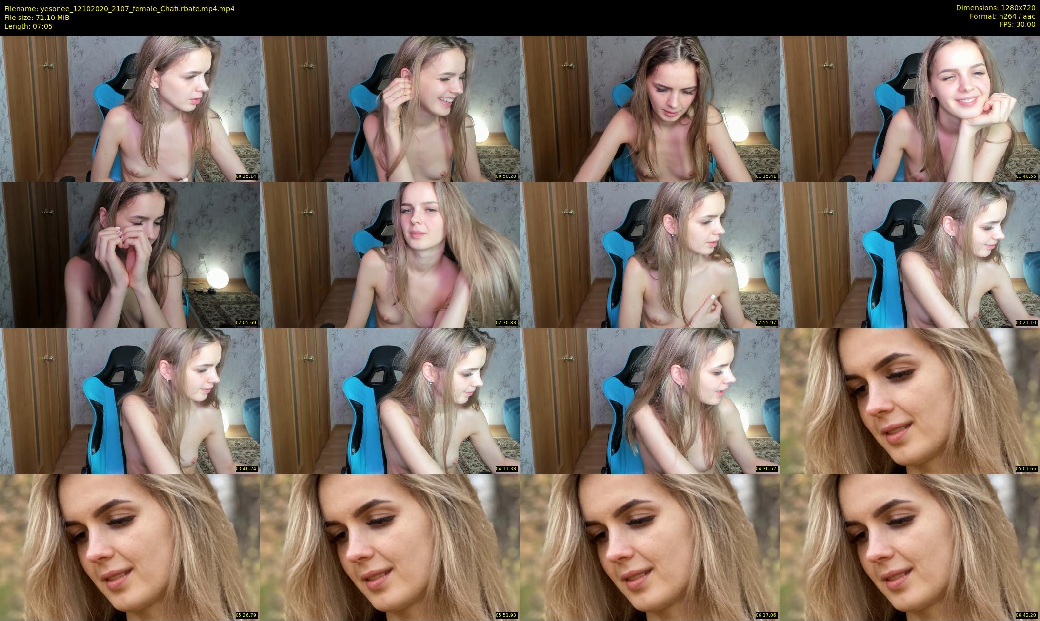 yesonee — 8 minute Chaturbate female cam show recording, 720p, Oct 12, 2020