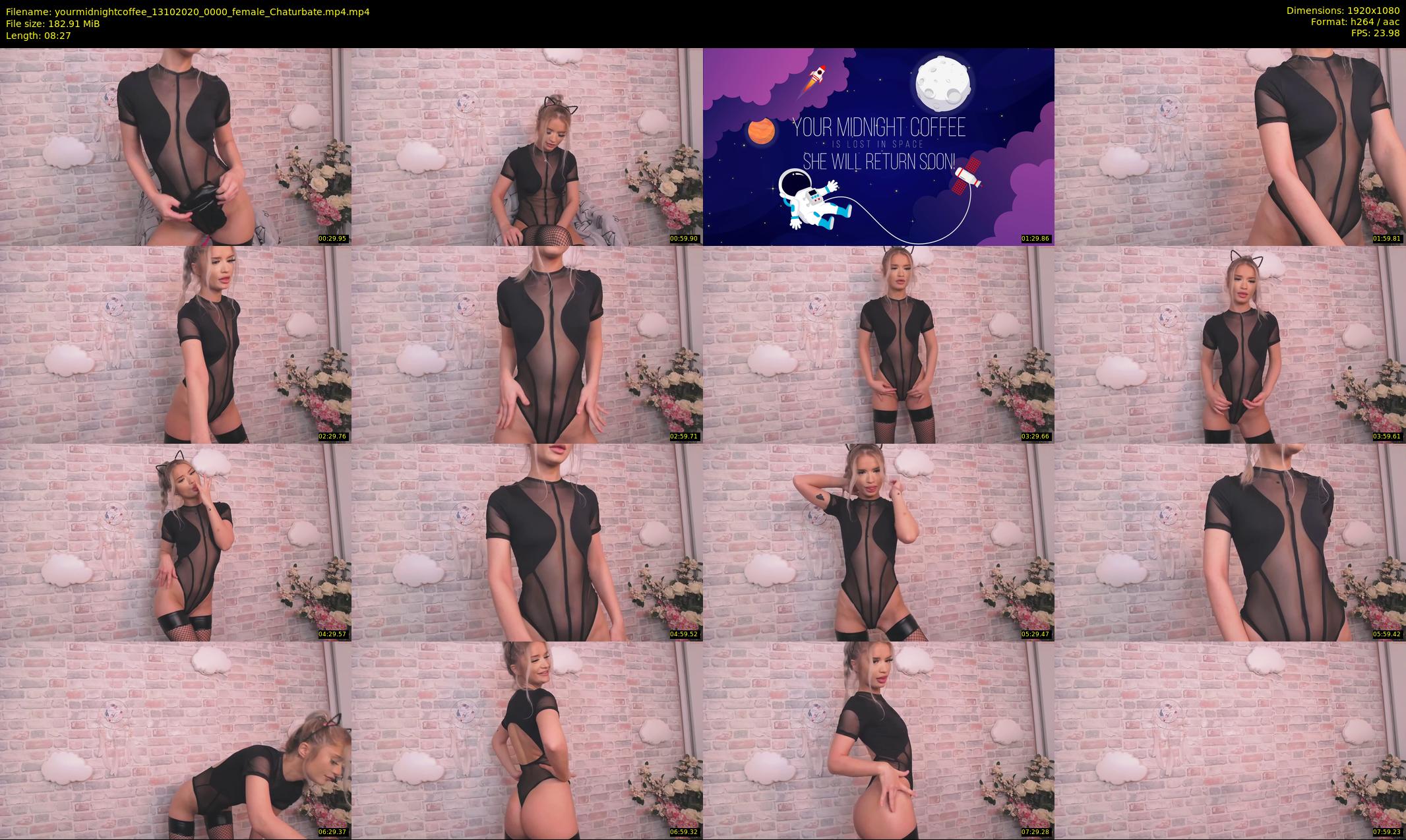 yourmidnightcoffee — 9 minute Chaturbate female cam show recording, 1080p, Oct 13, 2020