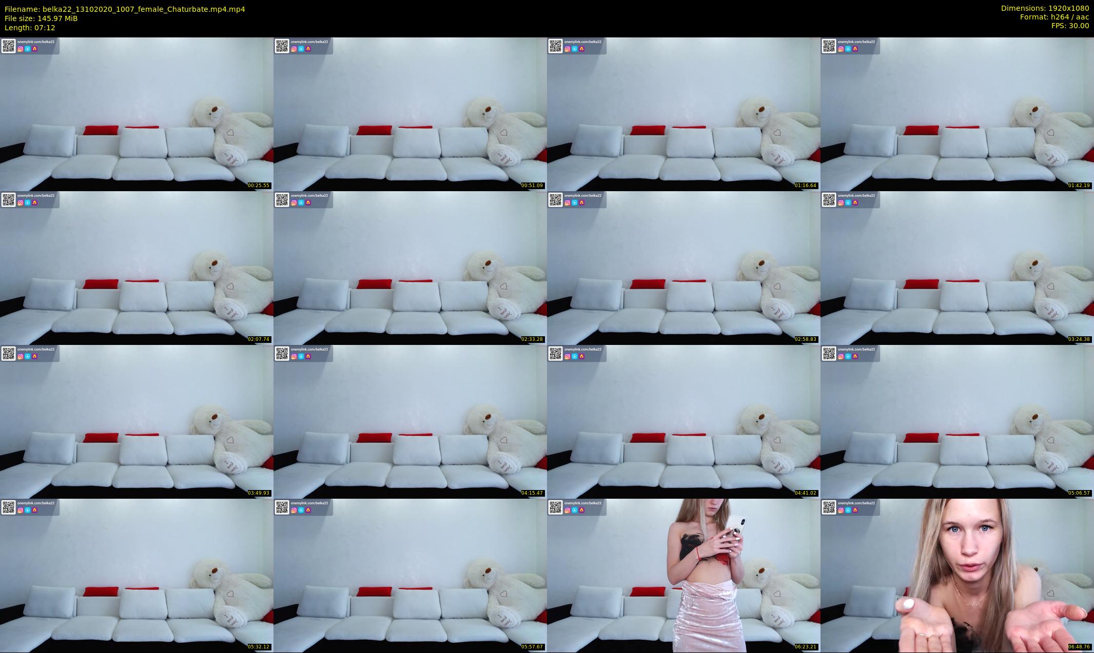belka22 — 8 minute Chaturbate female cam show recording, 1080p, Oct 13, 2020