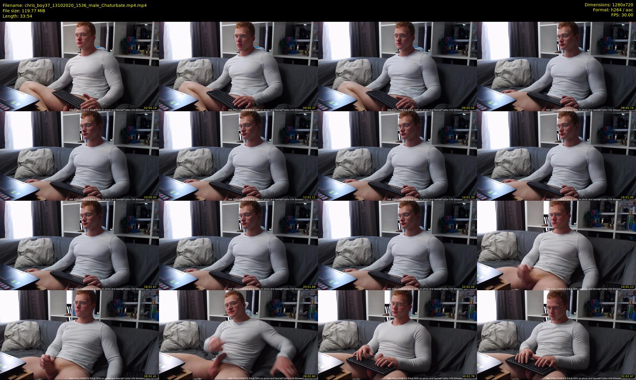 chris_boy37 — 34 minute Chaturbate male cam show recording, 720p, Oct 13, 2020