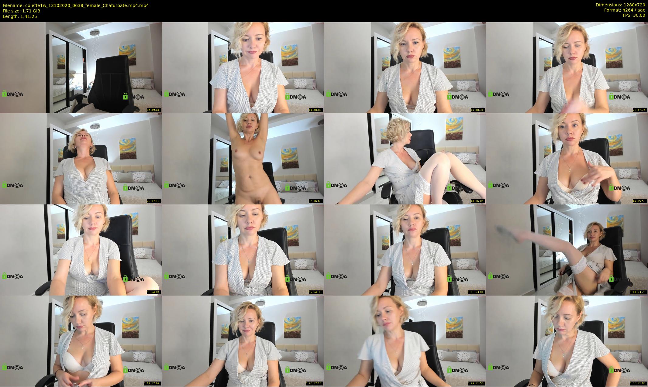 colette1w — 102 minute Chaturbate female cam show recording, 720p, Oct 13, 2020