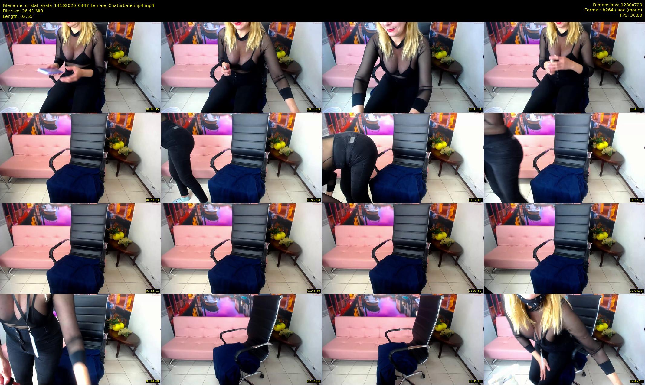 cristal_ayala — 3 minute Chaturbate female cam show recording, 720p, Oct 14, 2020