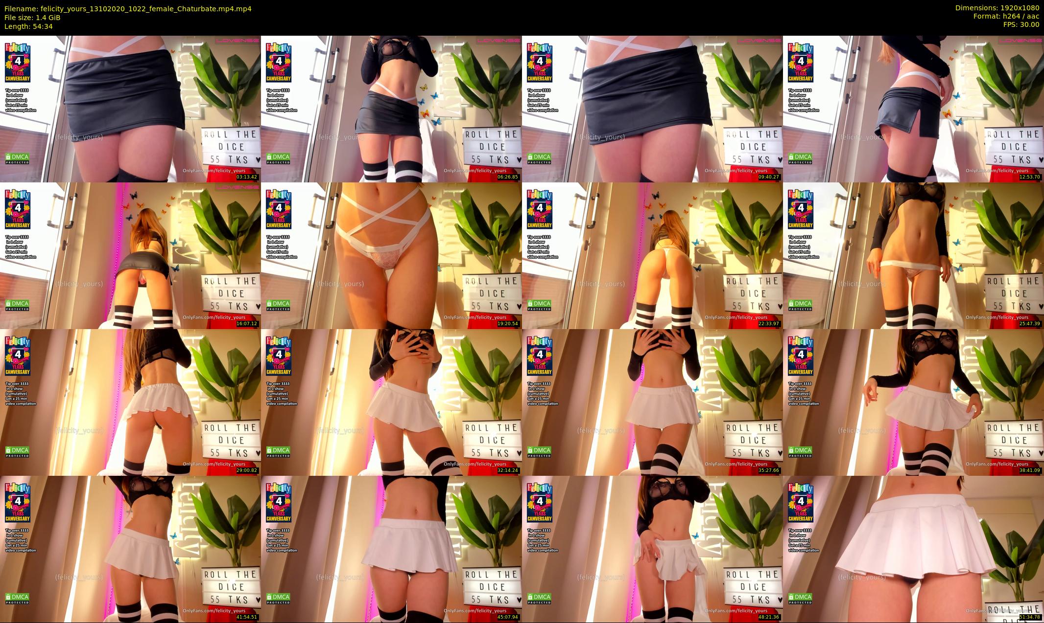 felicity_yours — 55 minute Chaturbate female cam show recording, 1080p, Oct 13, 2020