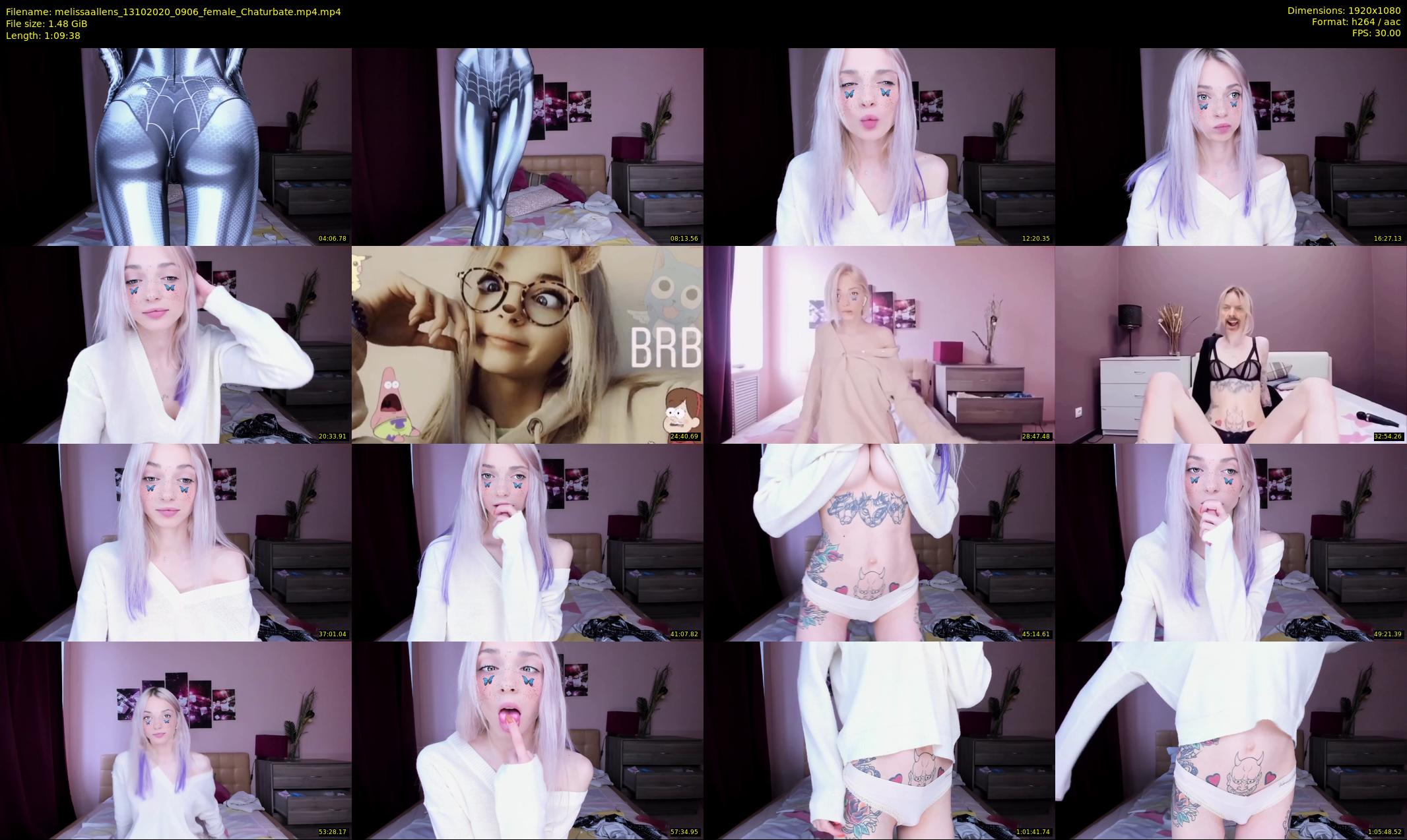 melissaallens — 70 minute Chaturbate female cam show recording, 1080p, Oct 13, 2020