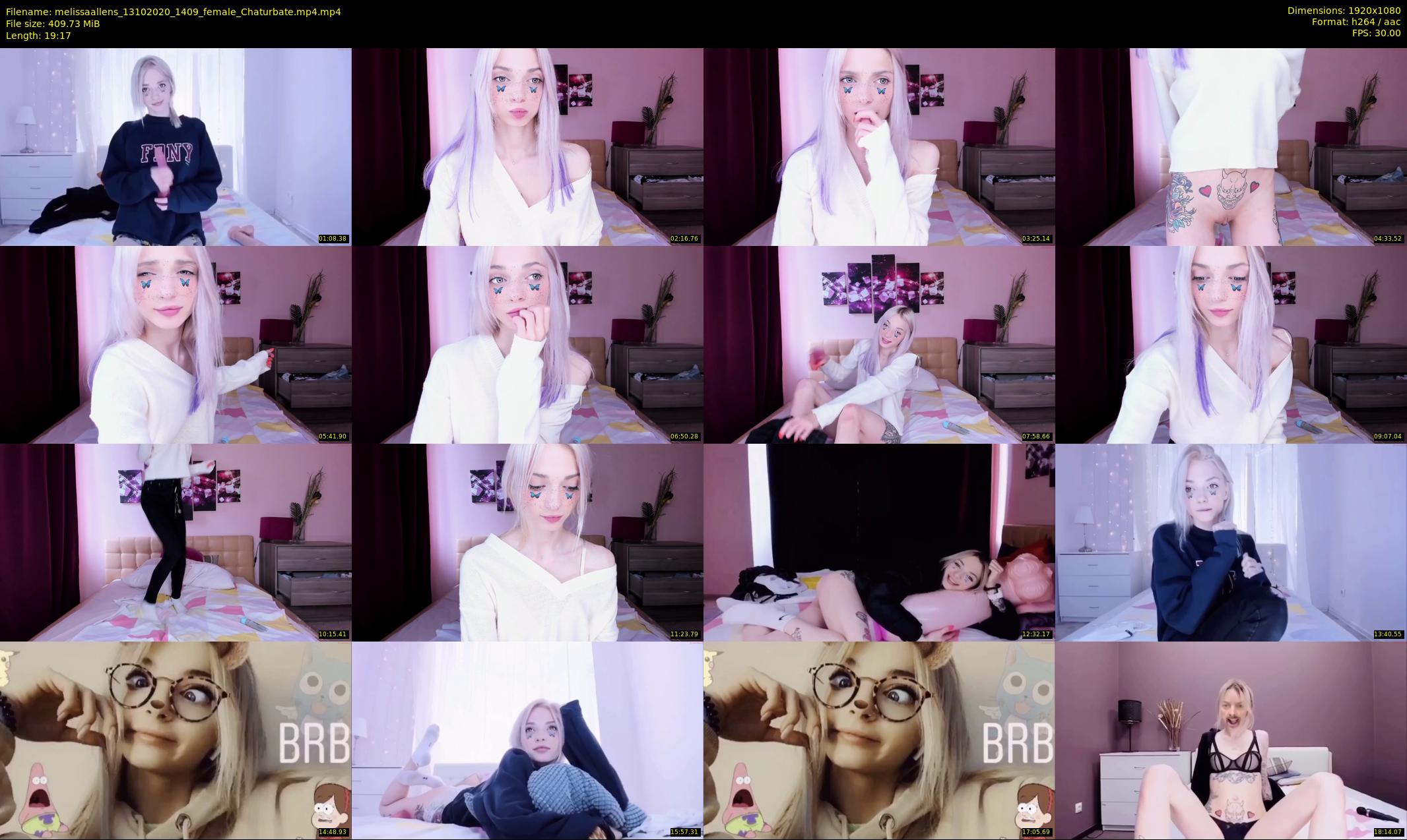 melissaallens — 20 minute Chaturbate female cam show recording, 1080p, Oct 13, 2020
