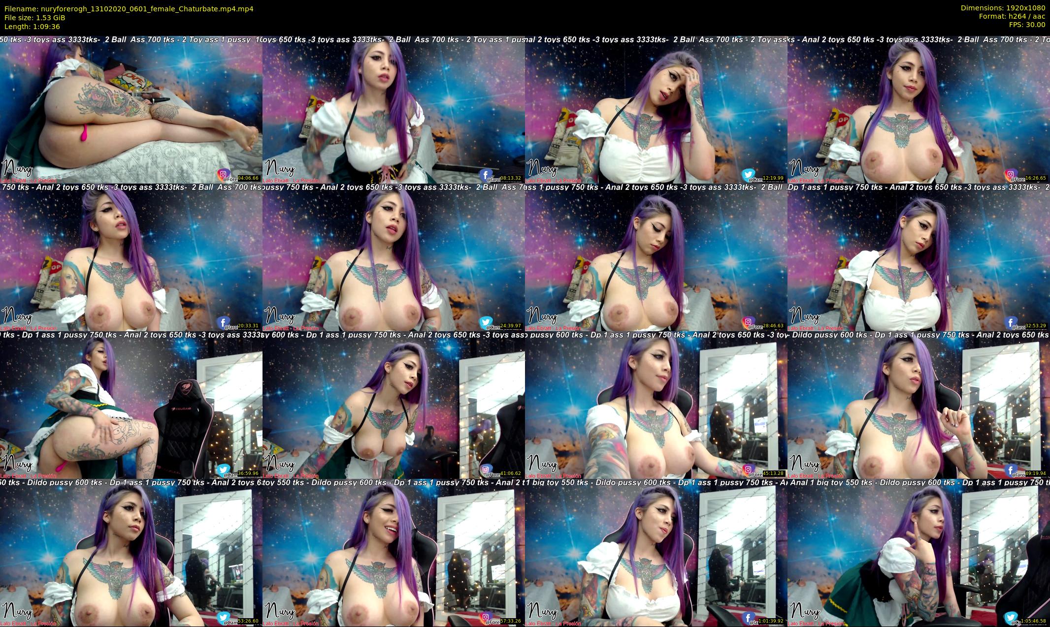 nuryforerogh — 70 minute Chaturbate female cam show recording, 1080p, Oct 13, 2020