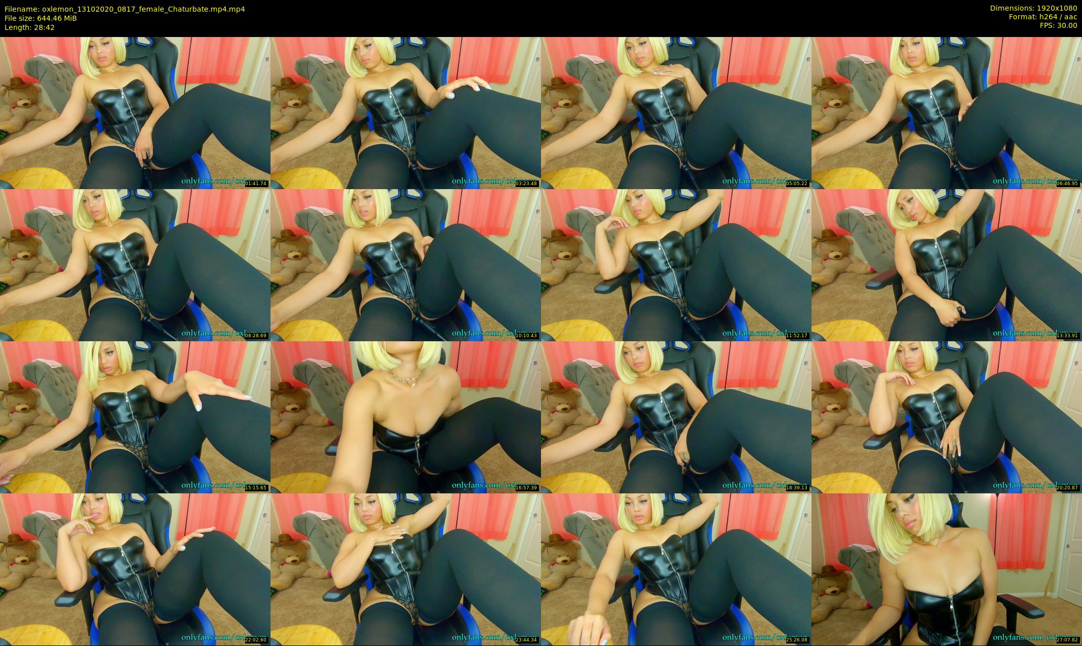 oxlemon — 29 minute Chaturbate female cam show recording, 1080p, Oct 13, 2020