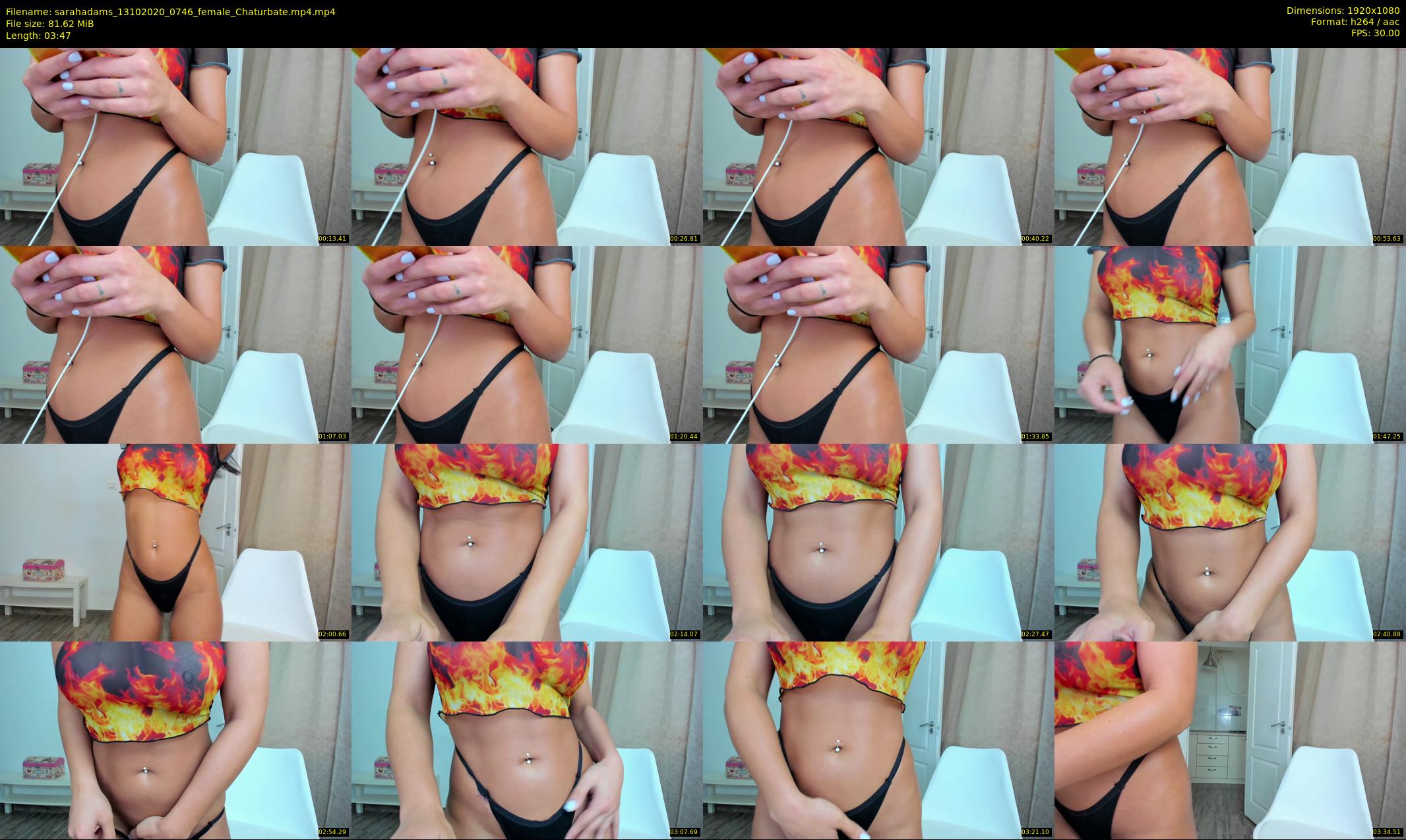 sarahadams — 4 minute Chaturbate female cam show recording, 1080p, Oct 13, 2020
