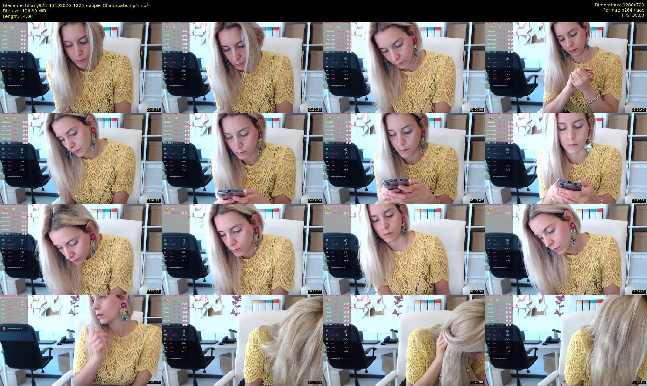tiffany925 — 14 minute Chaturbate female cam show recording, 720p, Oct 13, 2020