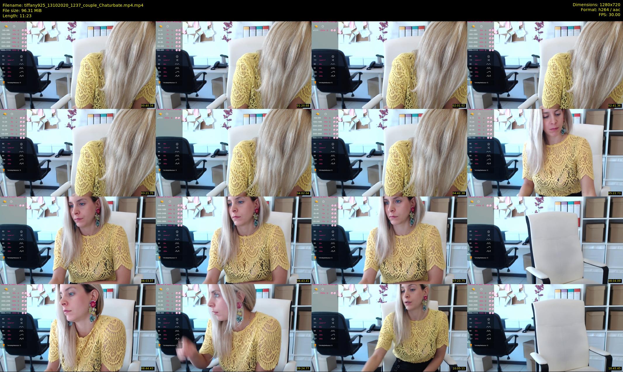 tiffany925 — 12 minute Chaturbate female cam show recording, 720p, Oct 13, 2020