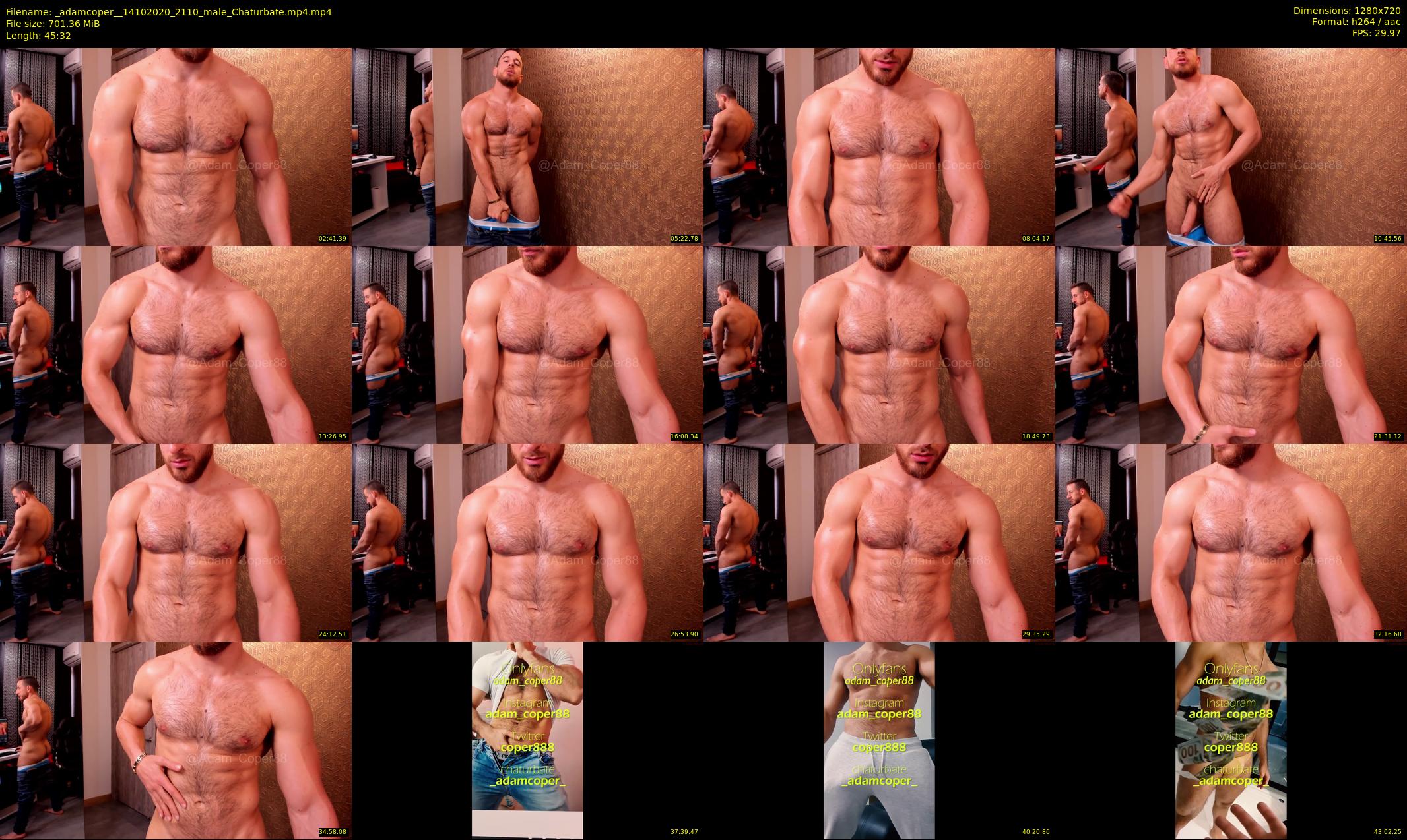 _adamcoper_ — 46 minute Chaturbate male cam show recording, 720p, Oct 14, 2020