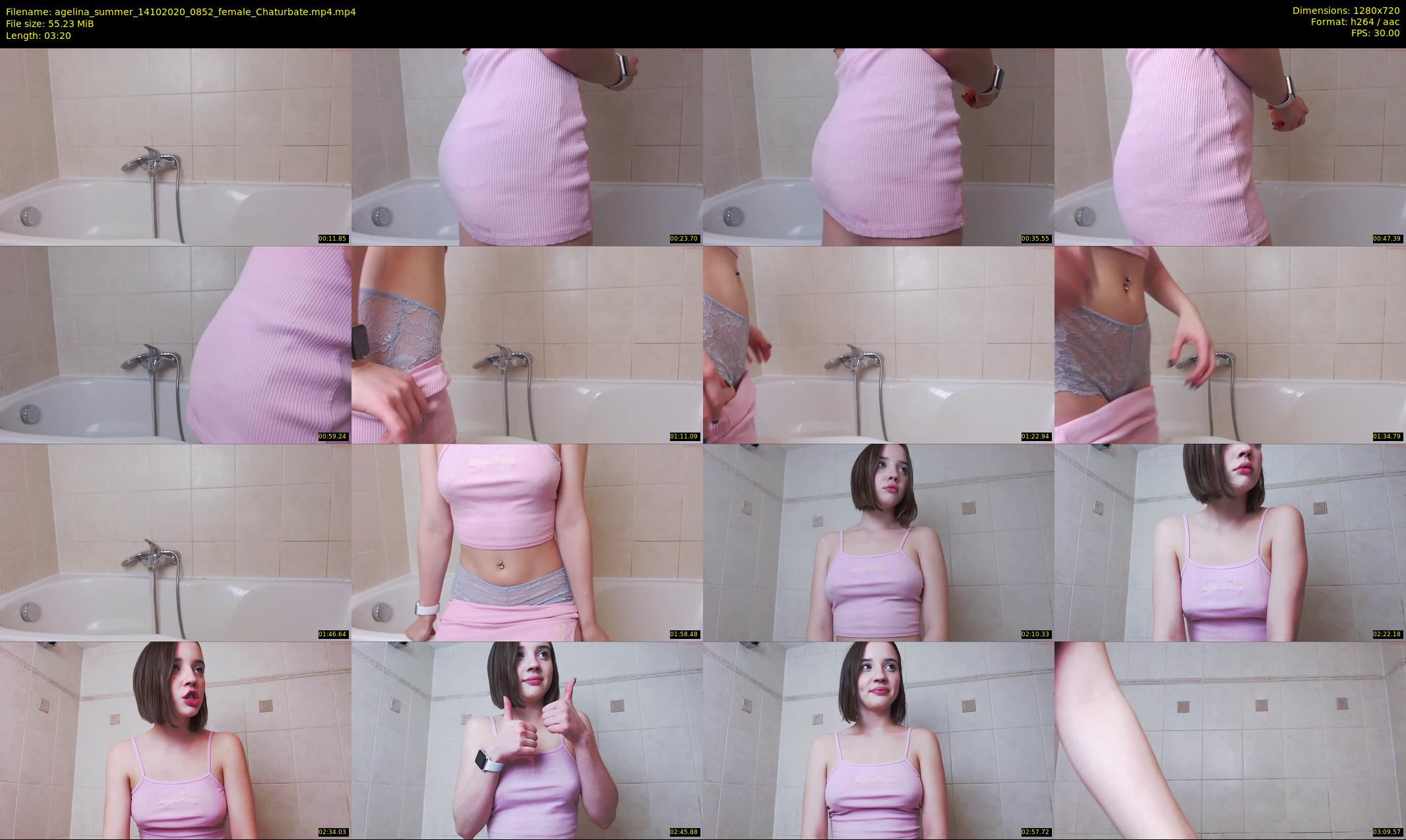 agelina_summer — 4 minute Chaturbate female cam show recording, 720p, Oct 14, 2020