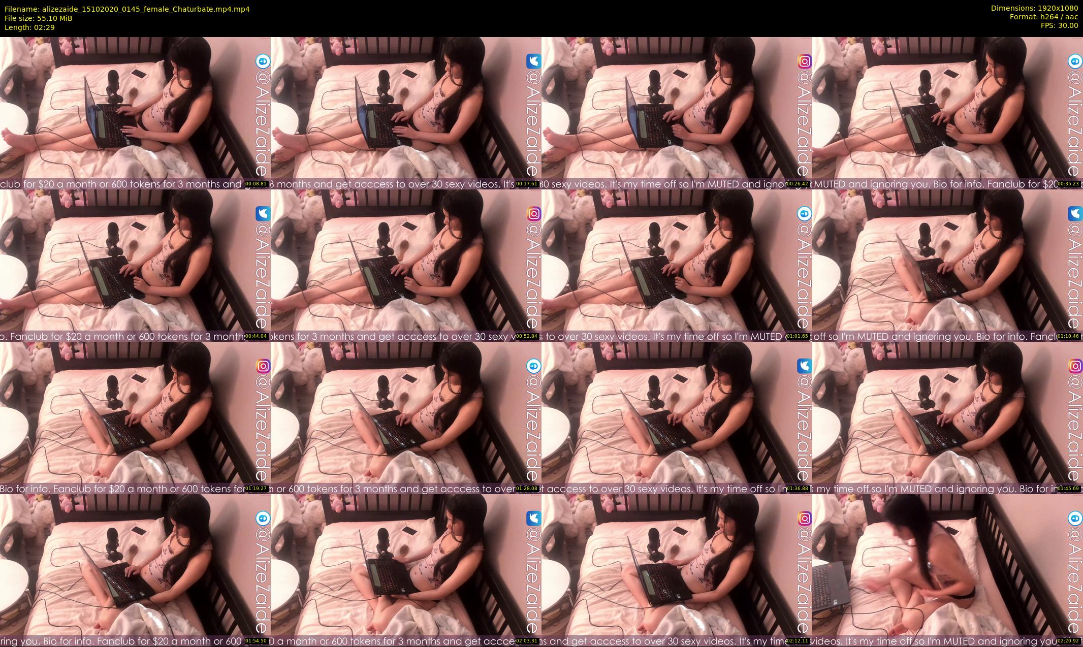 alizezaide — 3 minute Chaturbate female cam show recording, 1080p, Oct 15, 2020
