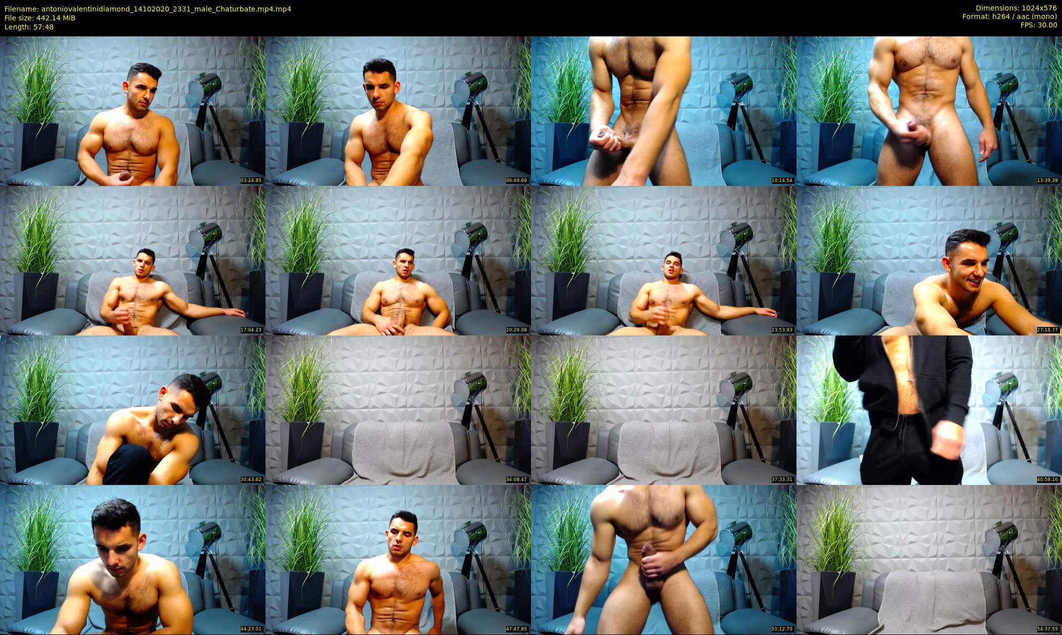 antoniovalentinidiamond — 58 minute Chaturbate male cam show recording, 480p, Oct 14, 2020