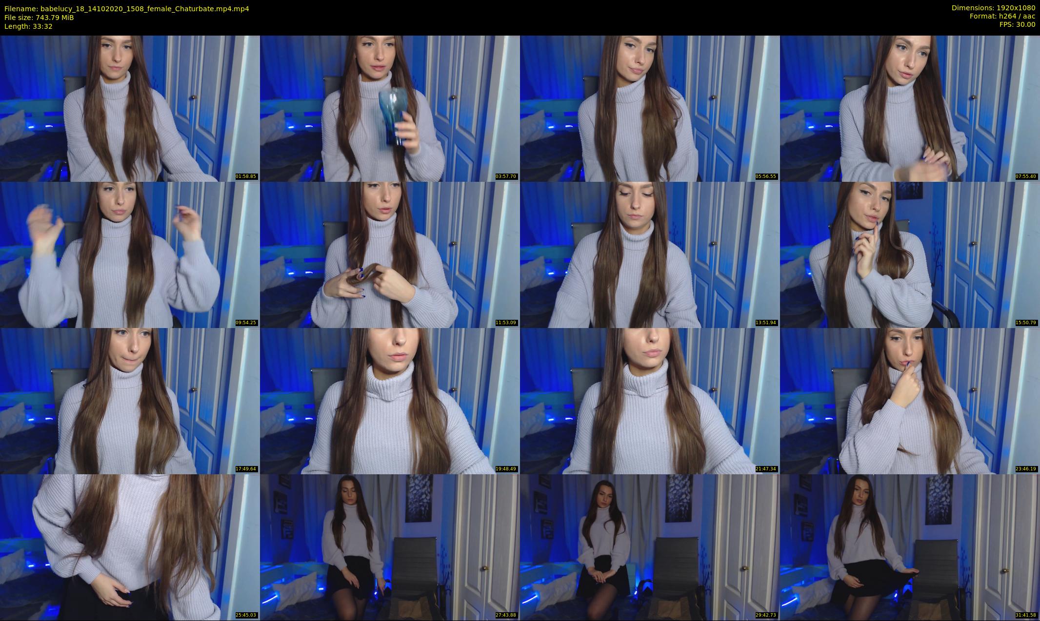 babelucy_18 — 34 minute Chaturbate female cam show recording, 1080p, Oct 14, 2020