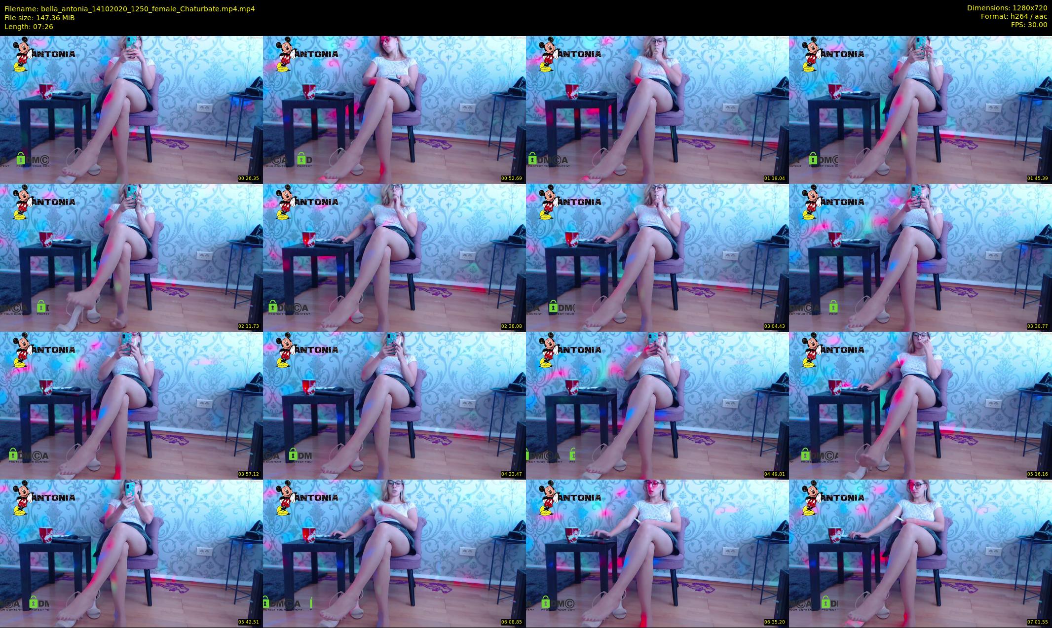 bella_antonia — 8 minute Chaturbate female cam show recording, 720p, Oct 14, 2020