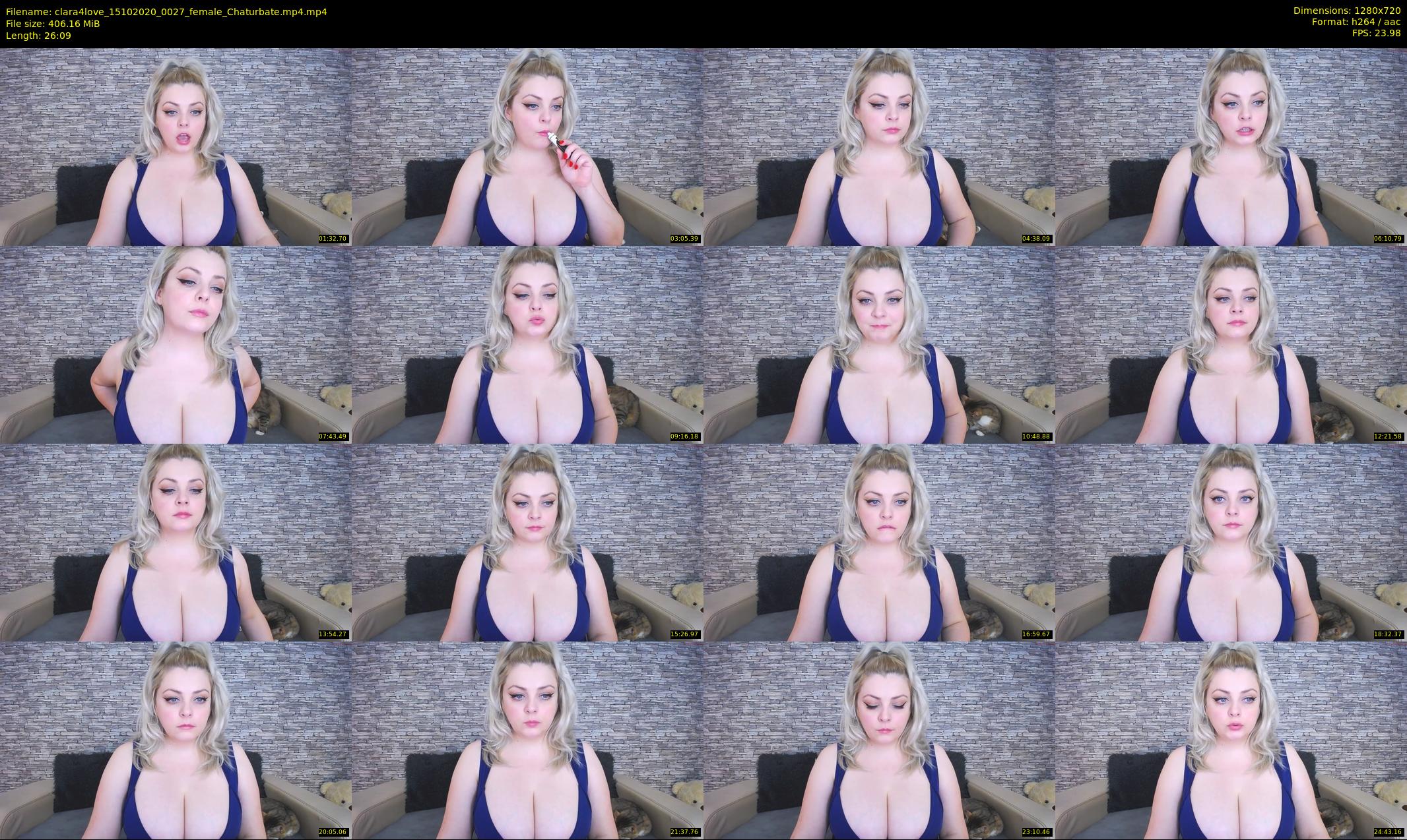 clara4love — 27 minute Chaturbate female cam show recording, 720p, Oct 15, 2020