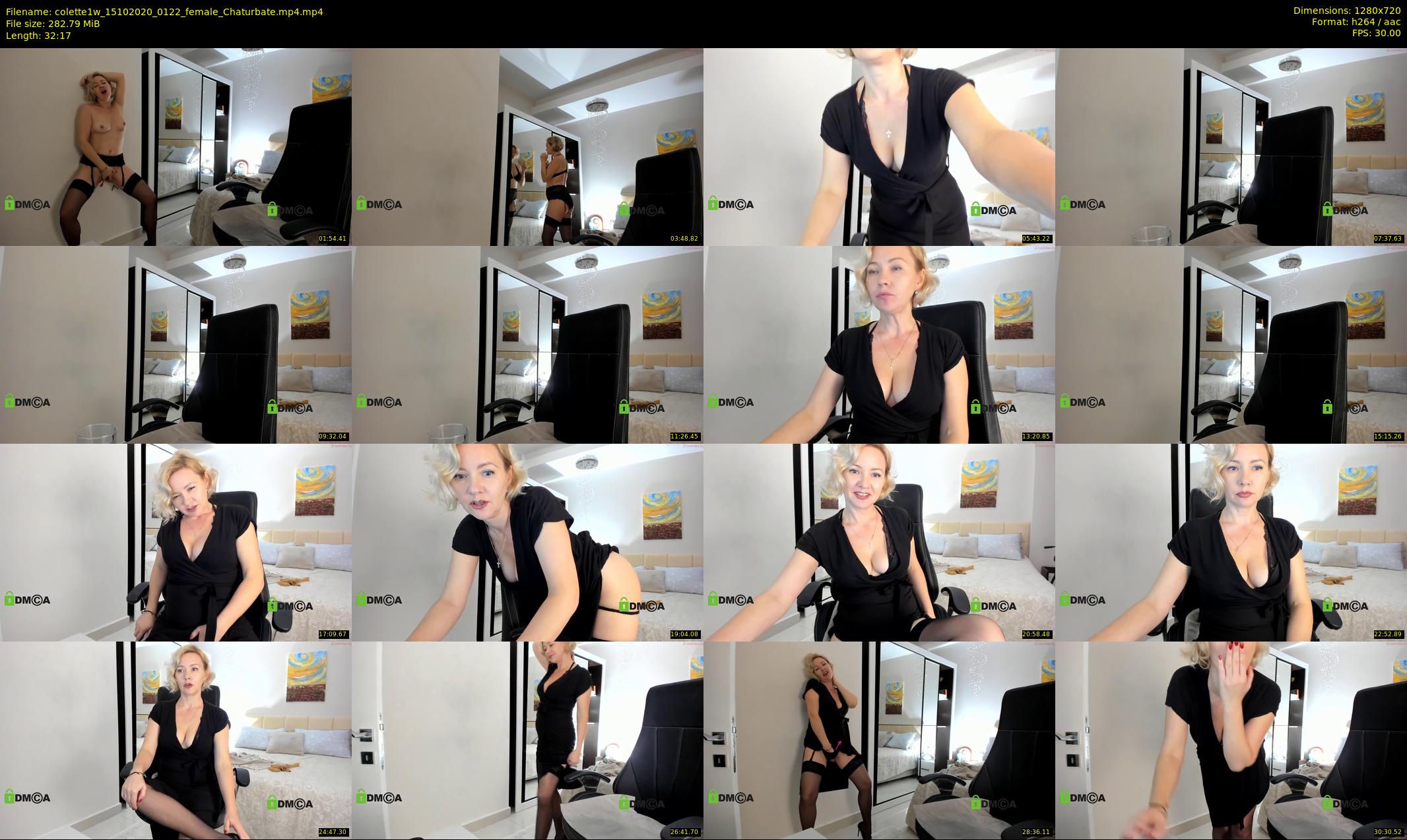 colette1w — 33 minute Chaturbate female cam show recording, 720p, Oct 15, 2020