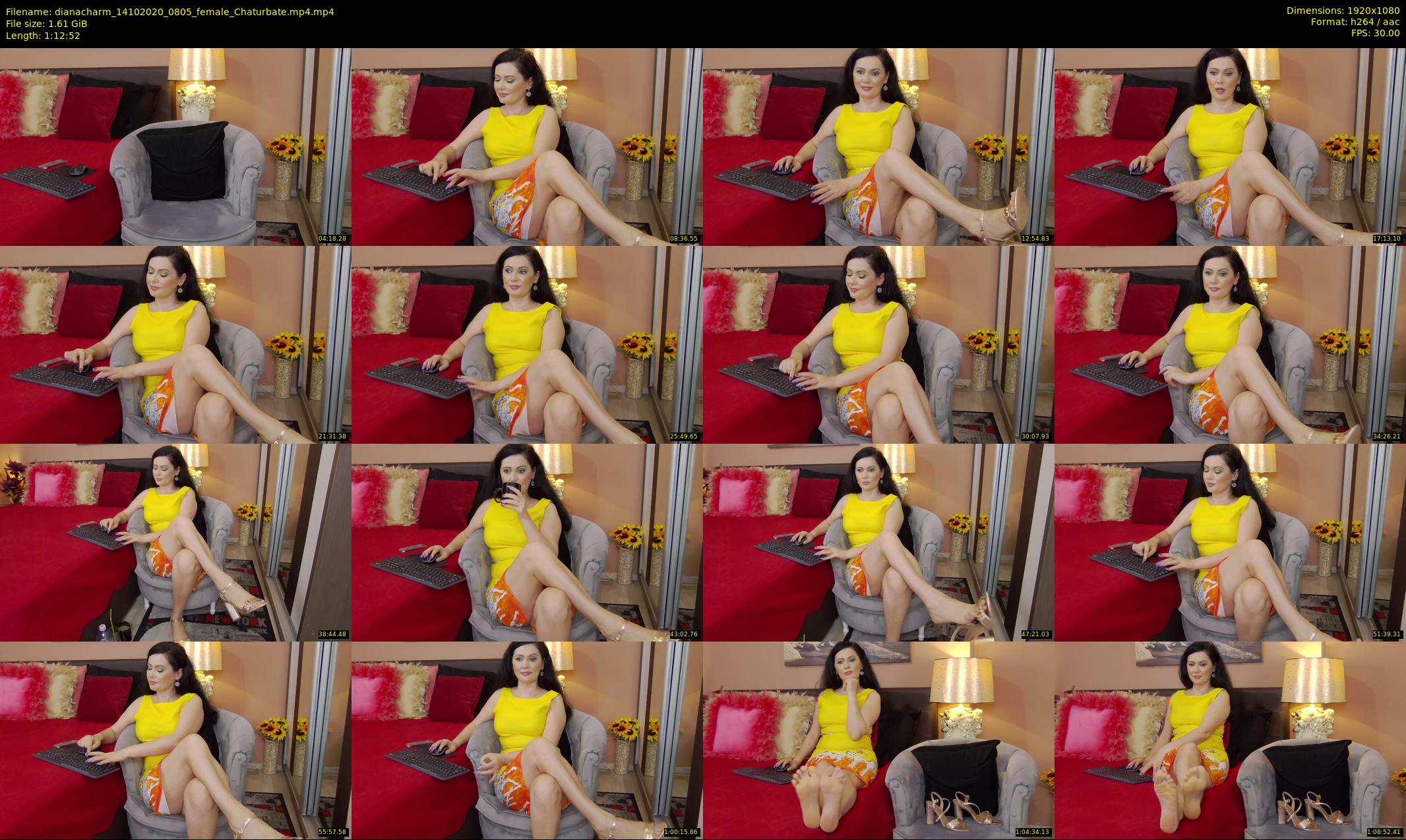 dianacharm — 73 minute Chaturbate female cam show recording, 1080p, Oct 14, 2020