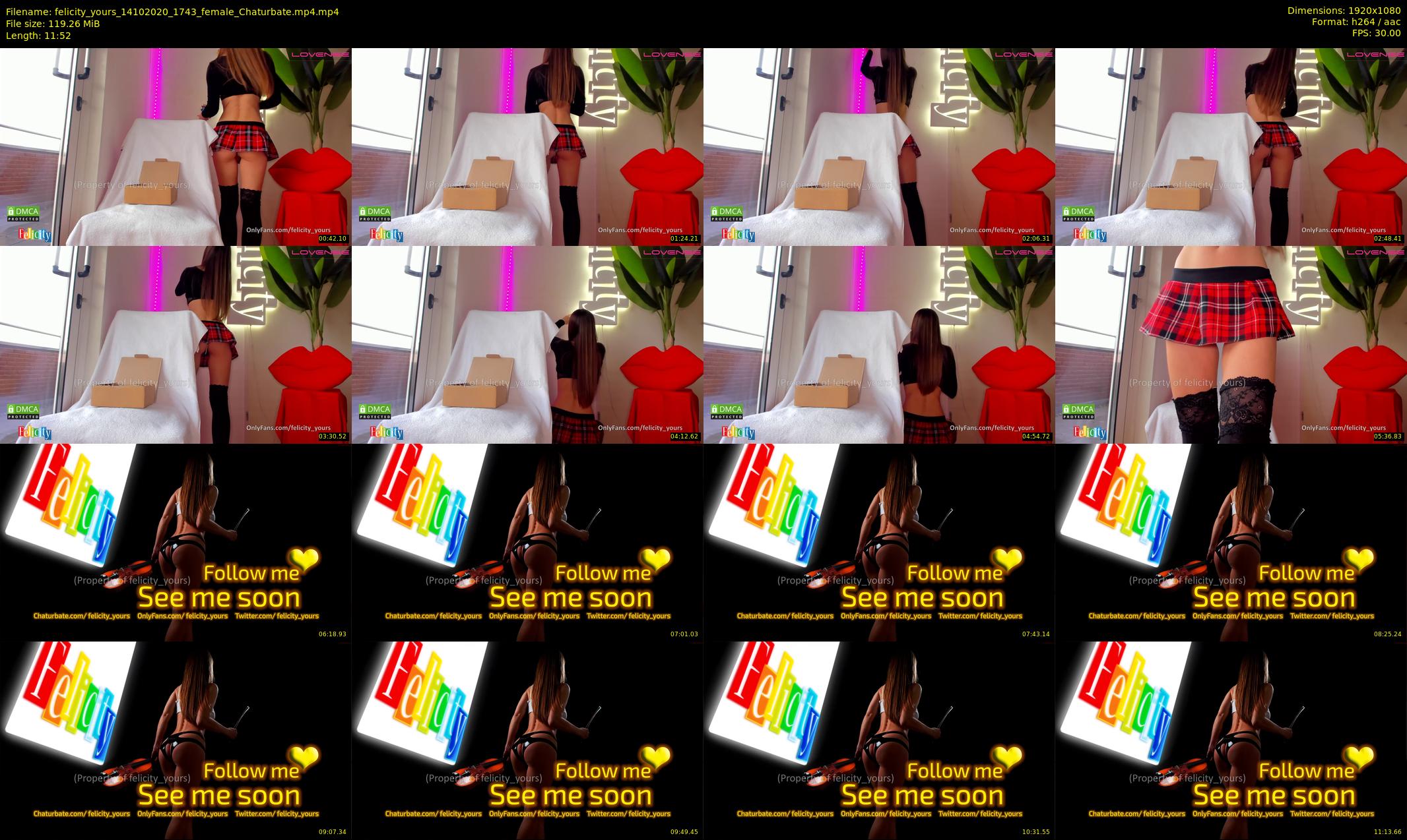 felicity_yours — 12 minute Chaturbate female cam show recording, 1080p, Oct 14, 2020